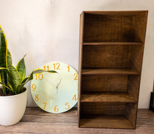 4 Compartment Wooden Display Shelf 5"x10"