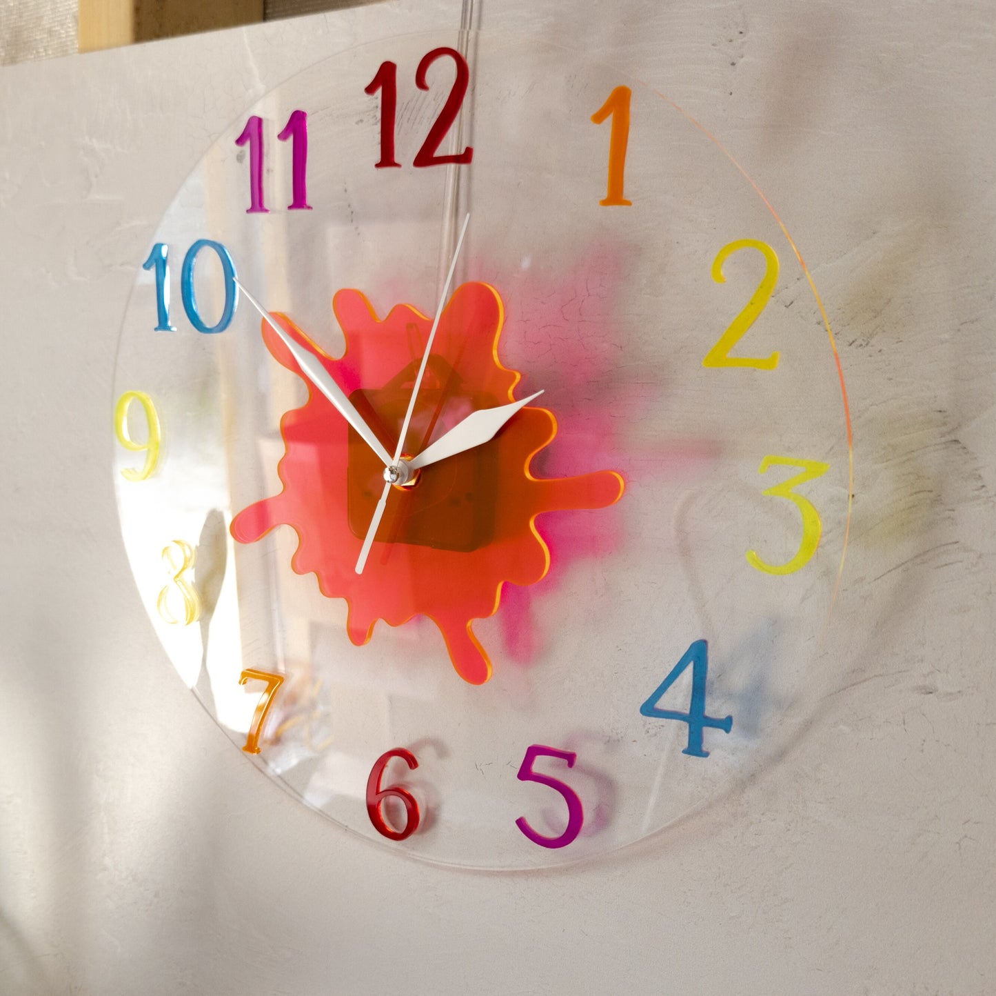 Splat Rainbow Wall Clock