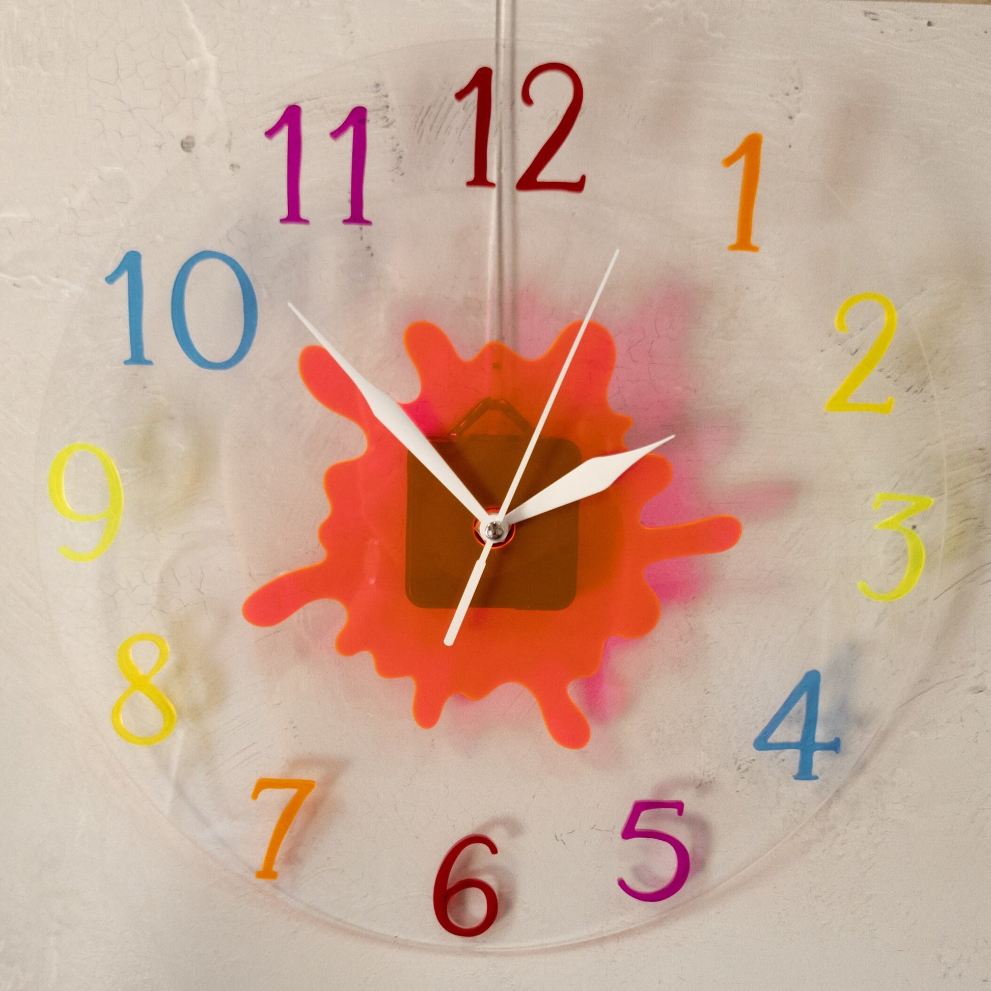 Splat Rainbow Wall Clock