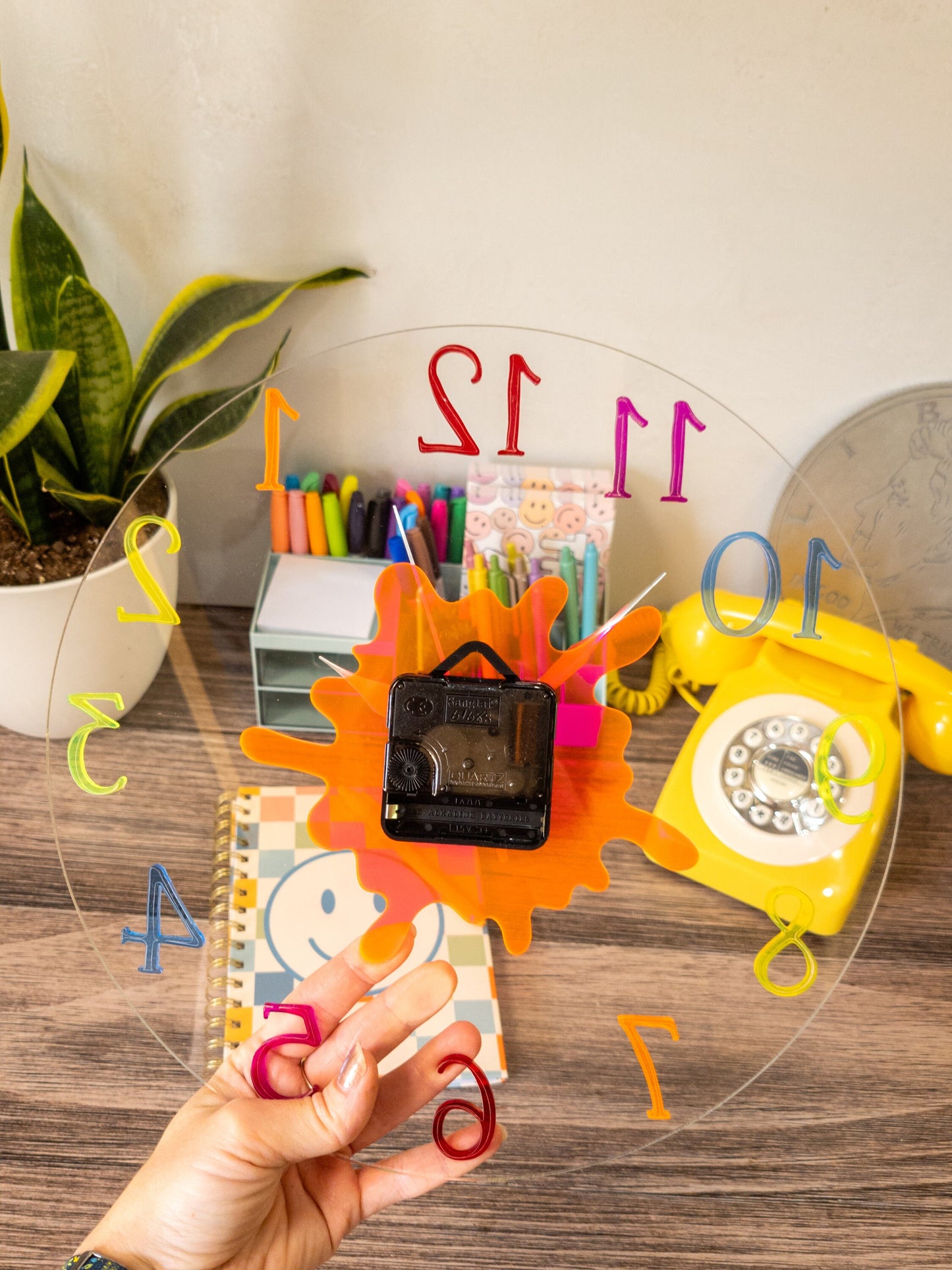 Splat Rainbow Wall Clock