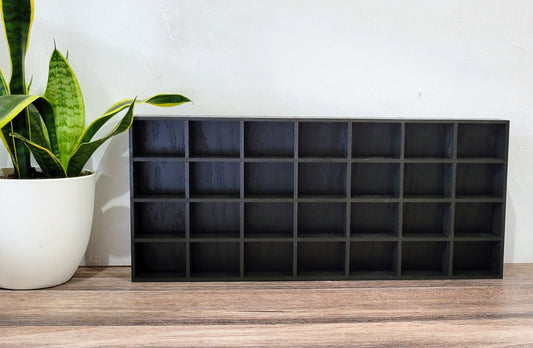 28 Compartment Wooden Display Shelf - 2x3 - Trinket Shelf - Curio Cabinet