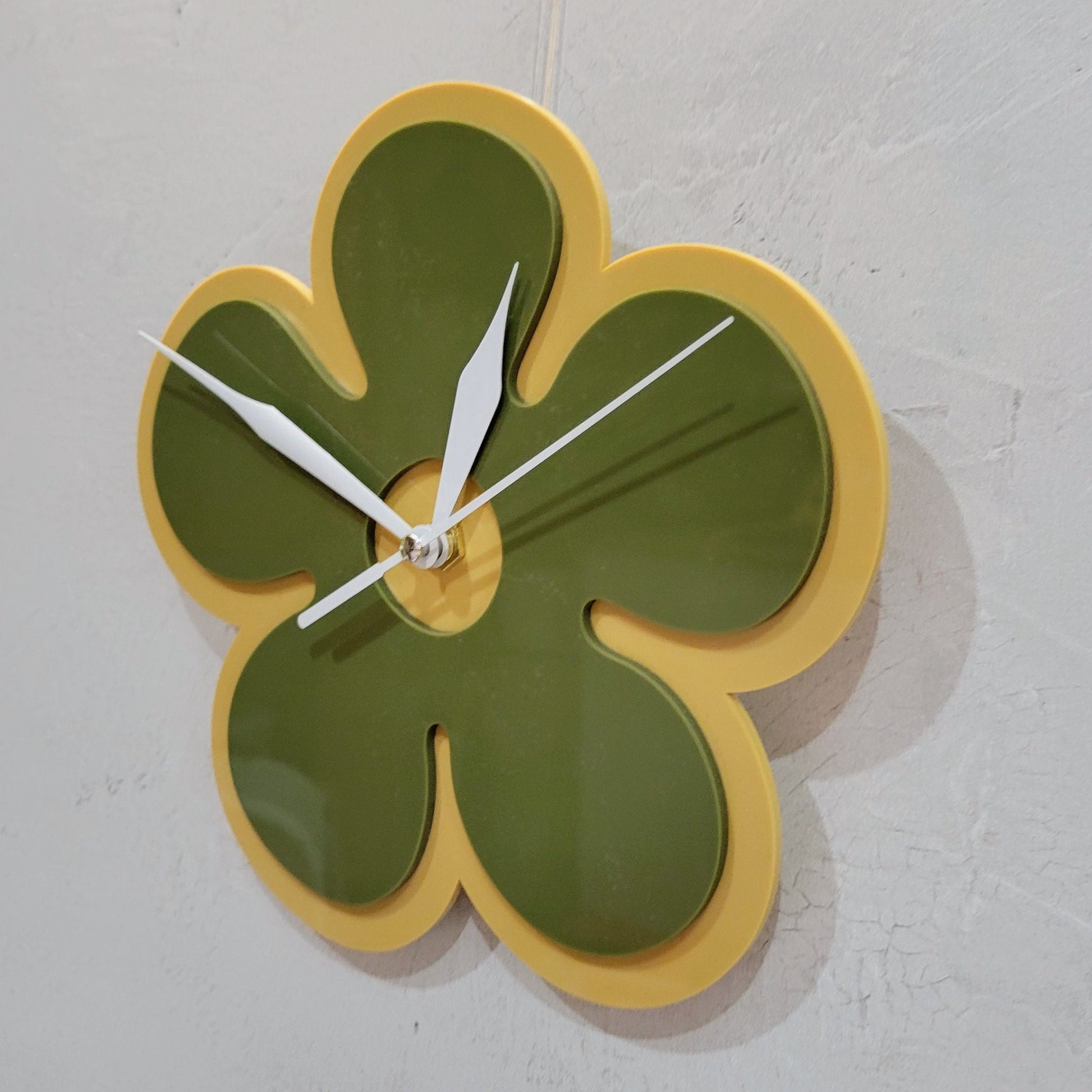 Sage Green Mini Daisy Wall Clock
