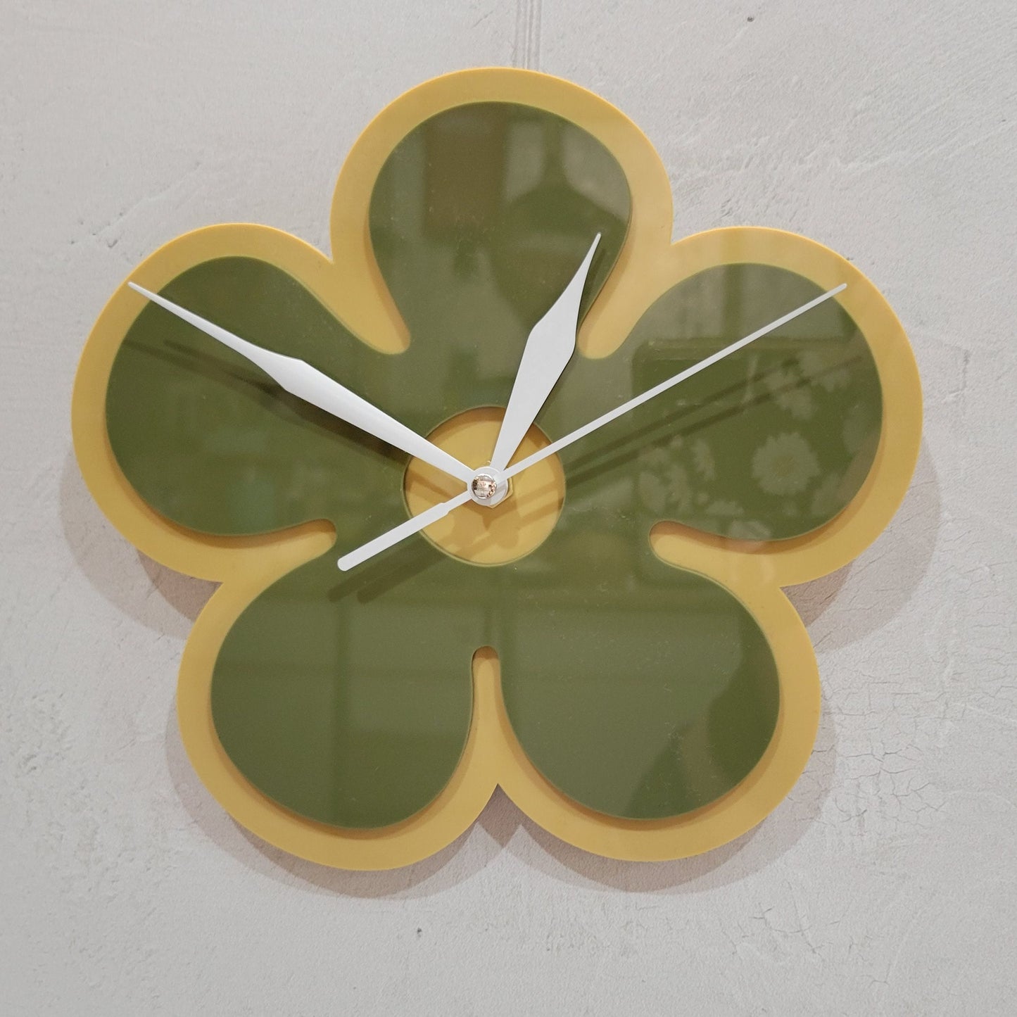 Sage Green Mini Daisy Wall Clock