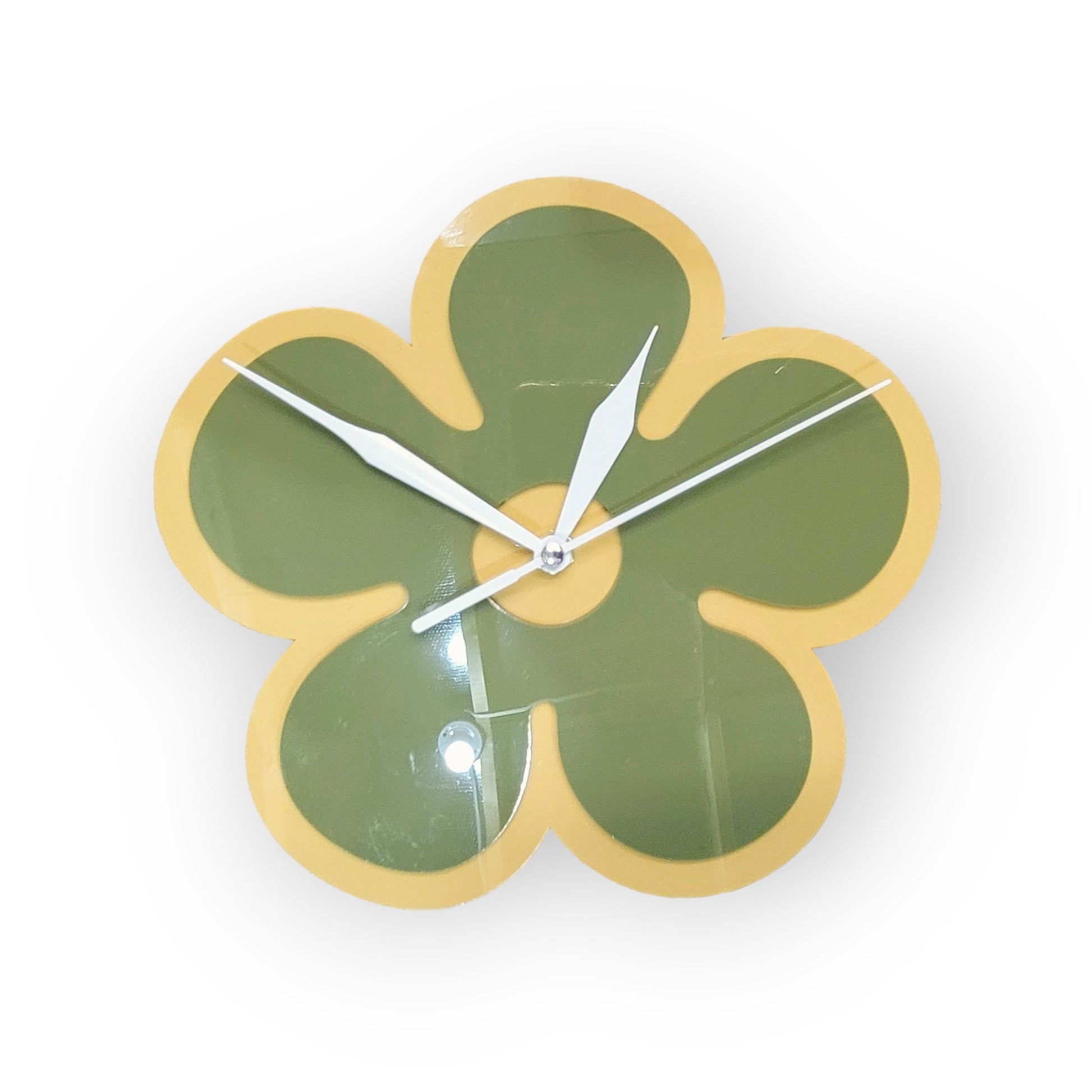 Sage Green Mini Daisy Wall Clock