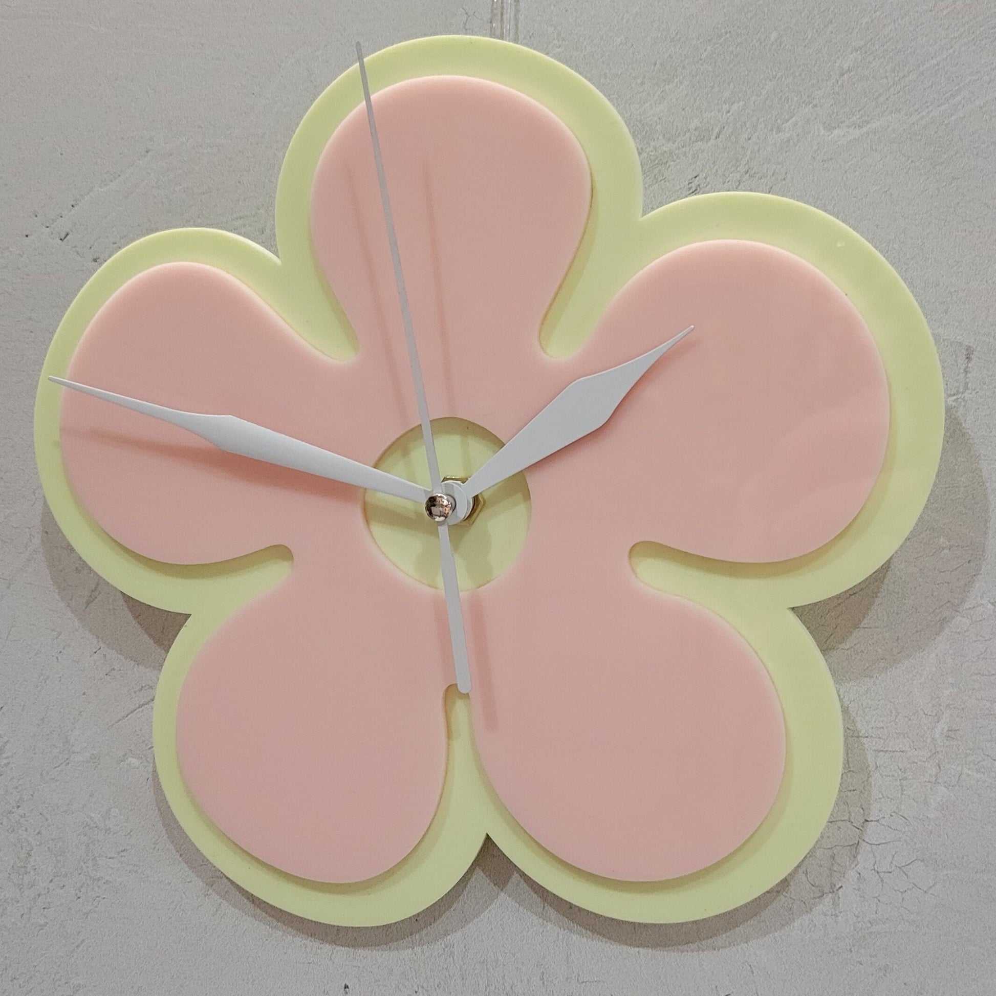 Pink Mini Daisy Wall Clock