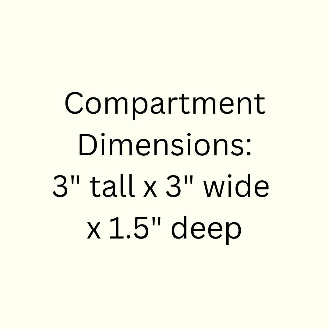 30 Compartment Wooden Display Shelf 3"x3"