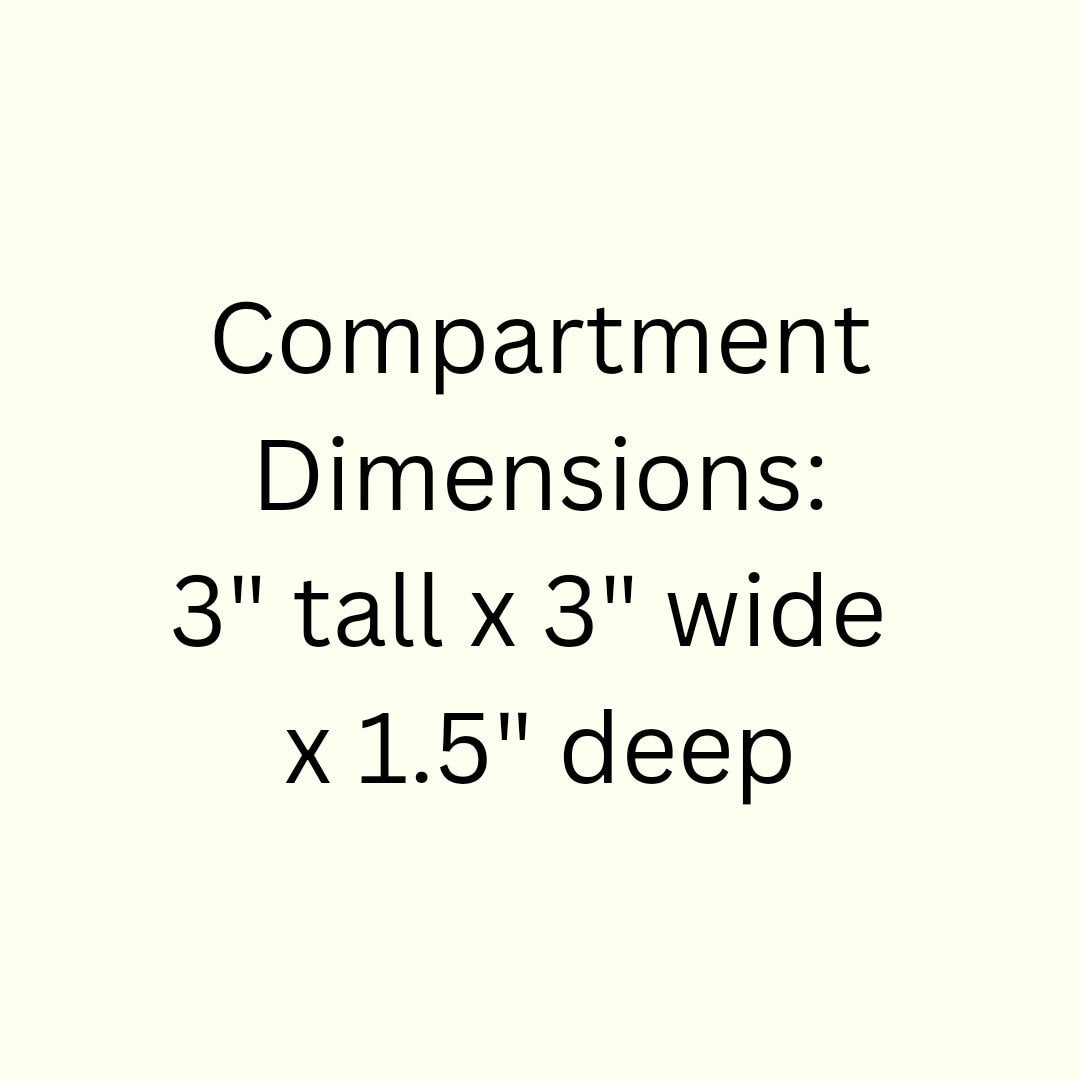 15 Compartment Wooden Display Shelf 3"x3"