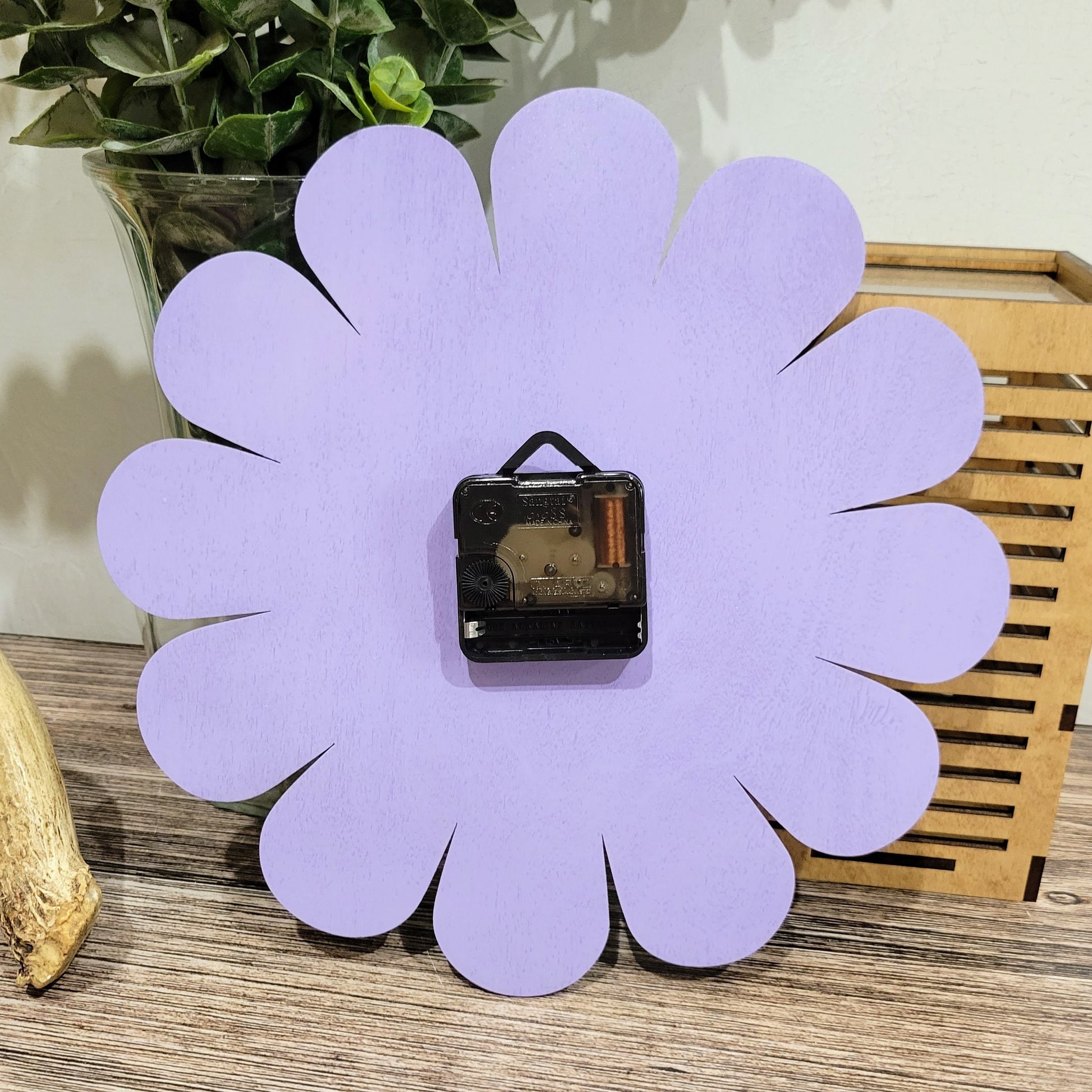Lavender Daisy Wall Clock