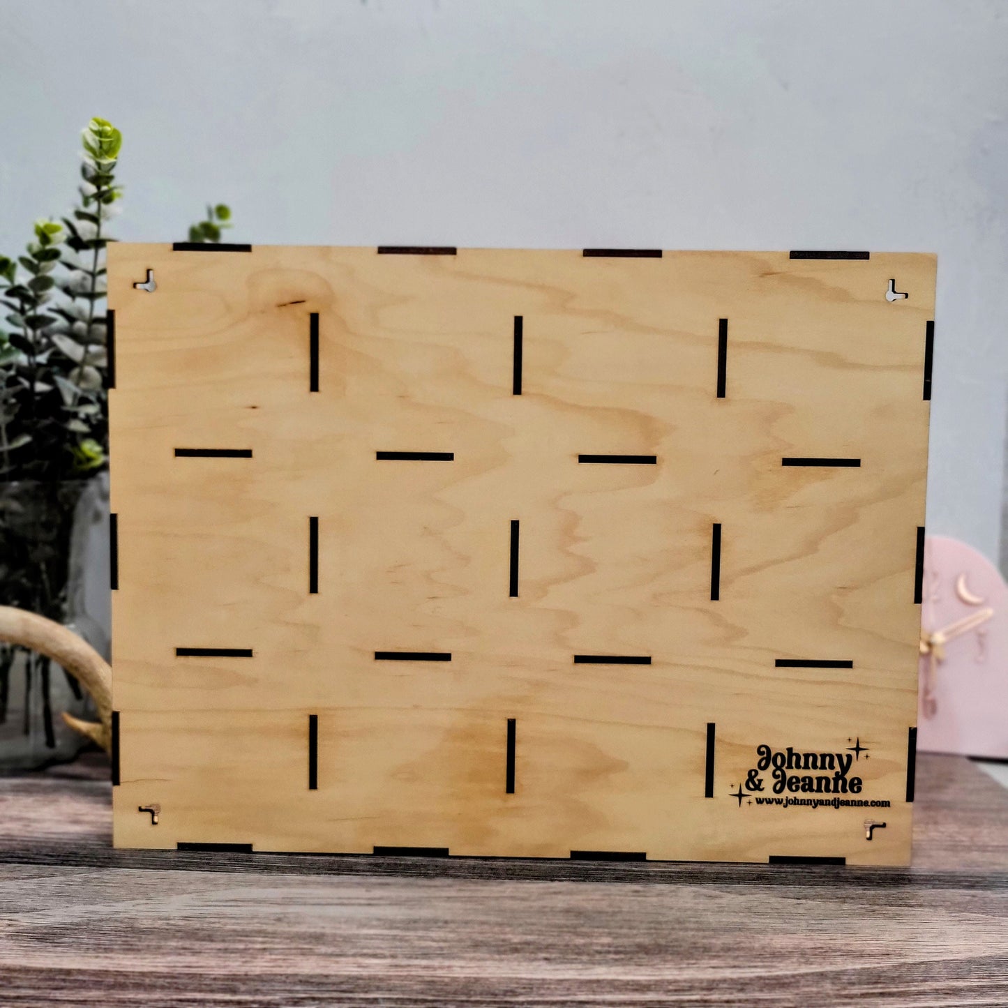 12 Compartment Wooden Display Shelf - 5.1x5.1 - Trinket Shelf - Curio Cabinet