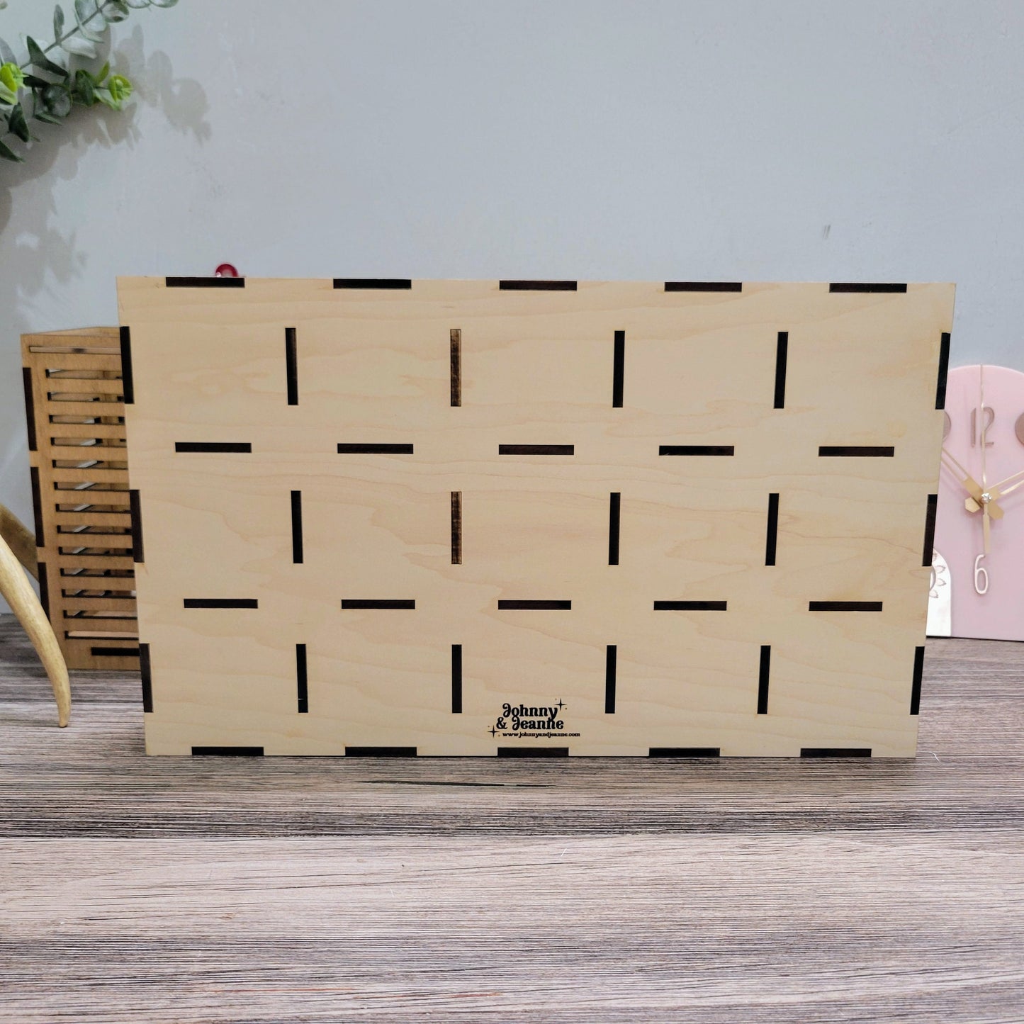 15 Compartment Wooden Display Shelf - 3x3 - Trinket Shelf - Curio Cabinet