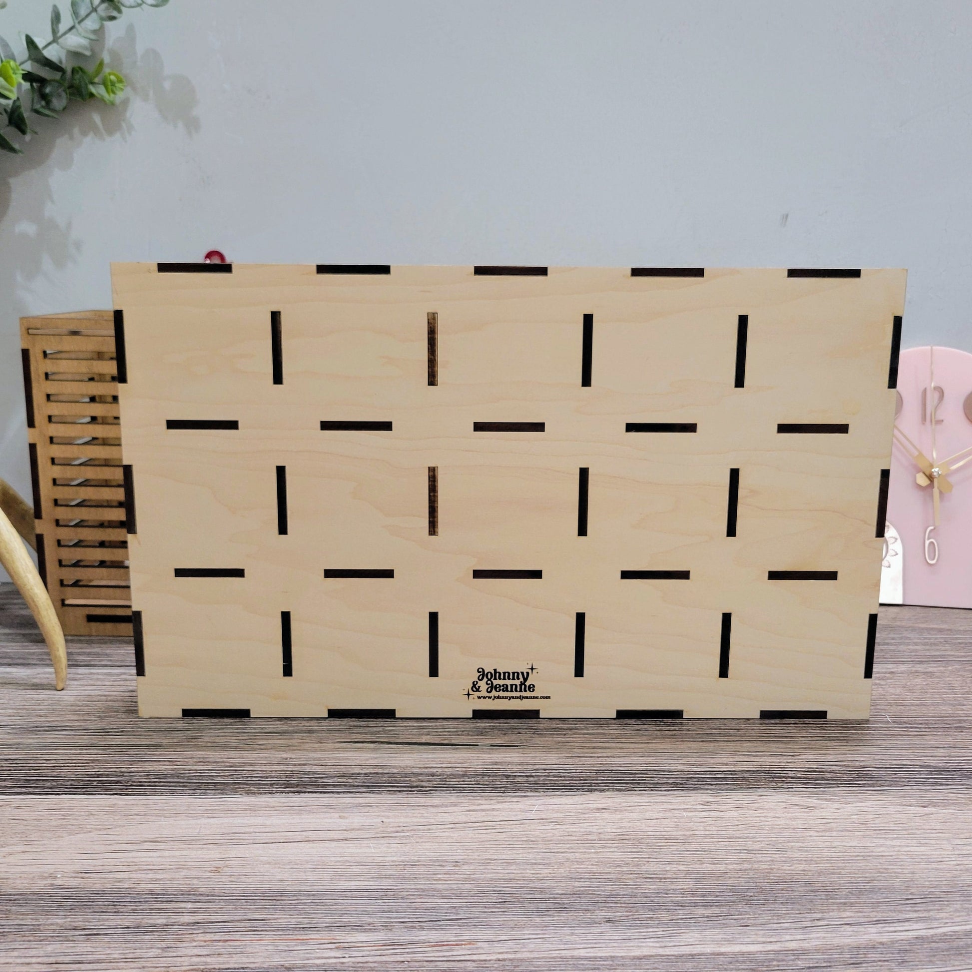 15 Compartment Wooden Display Shelf - 3x3 - Trinket Shelf - Curio Cabinet