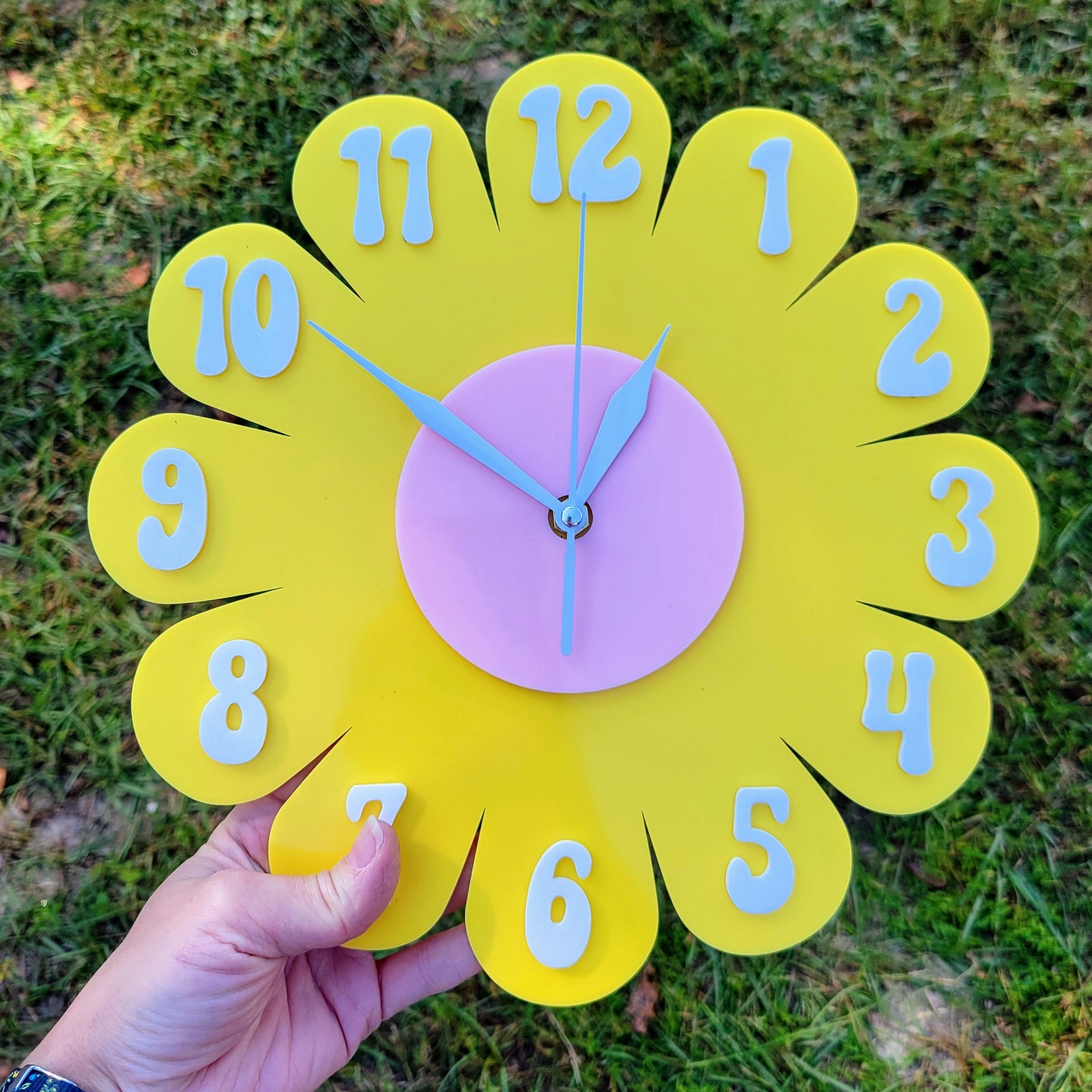 Yellow Daisy Wall Clock
