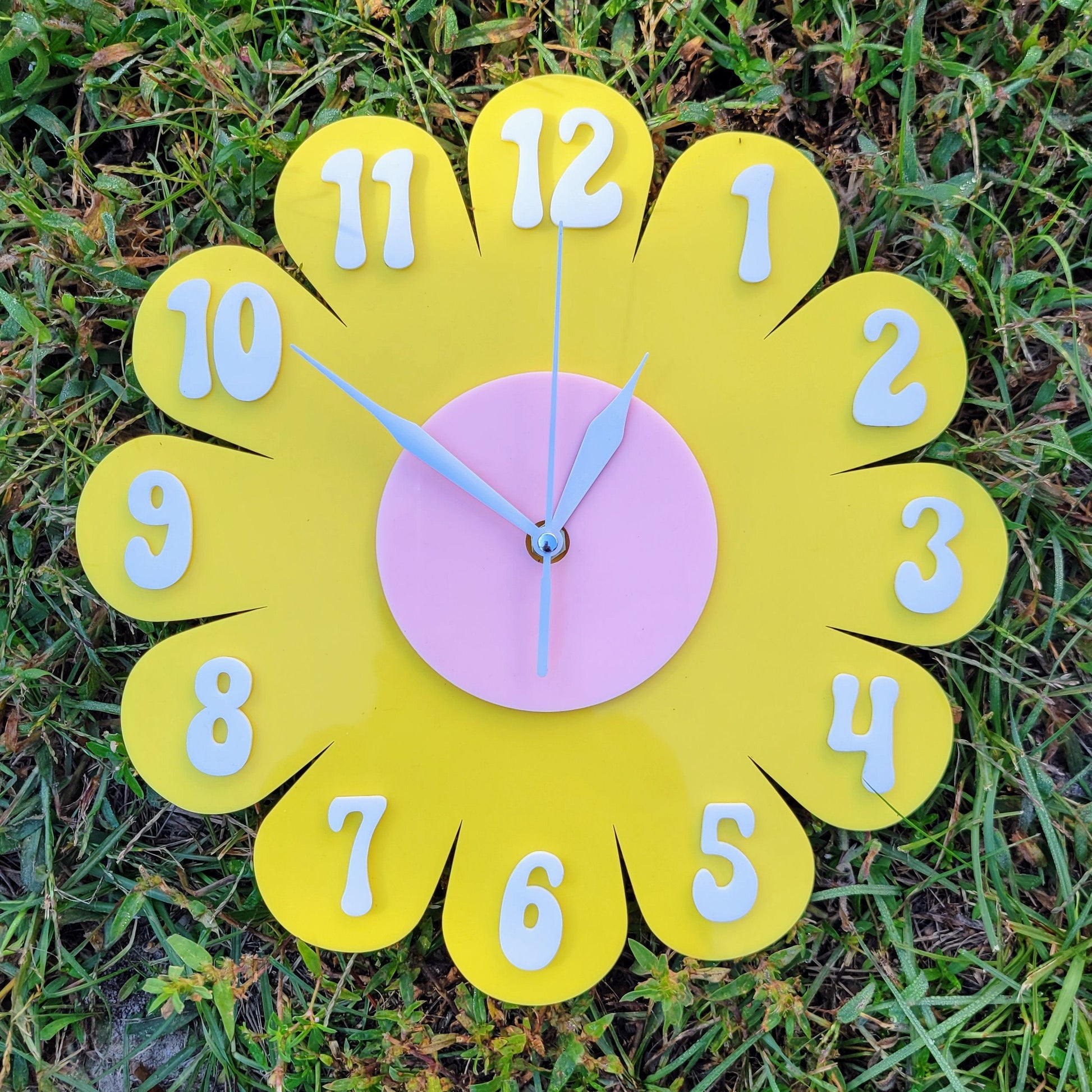 Yellow Daisy Wall Clock