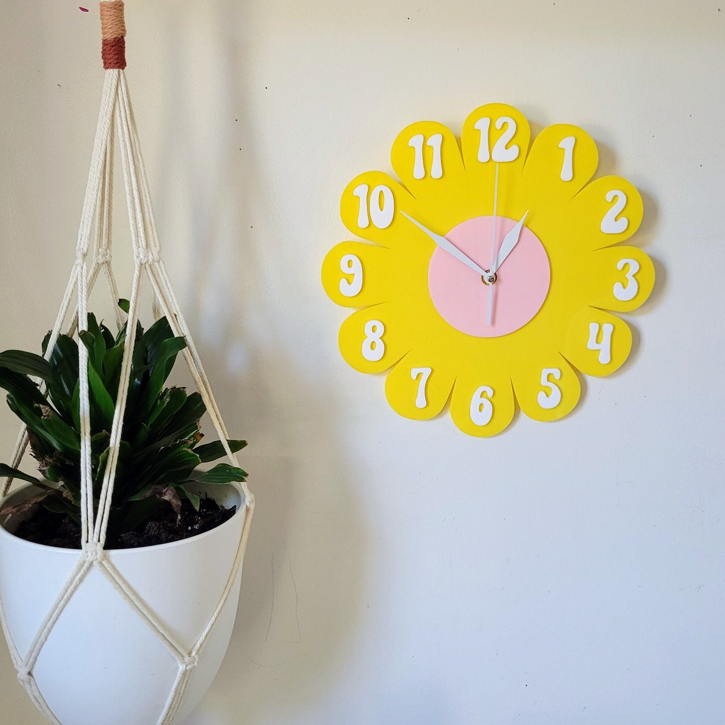 Yellow Daisy Wall Clock