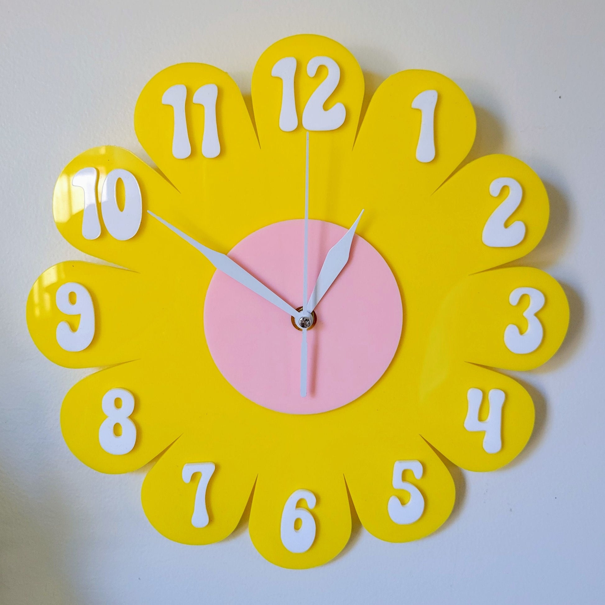 Yellow Daisy Wall Clock