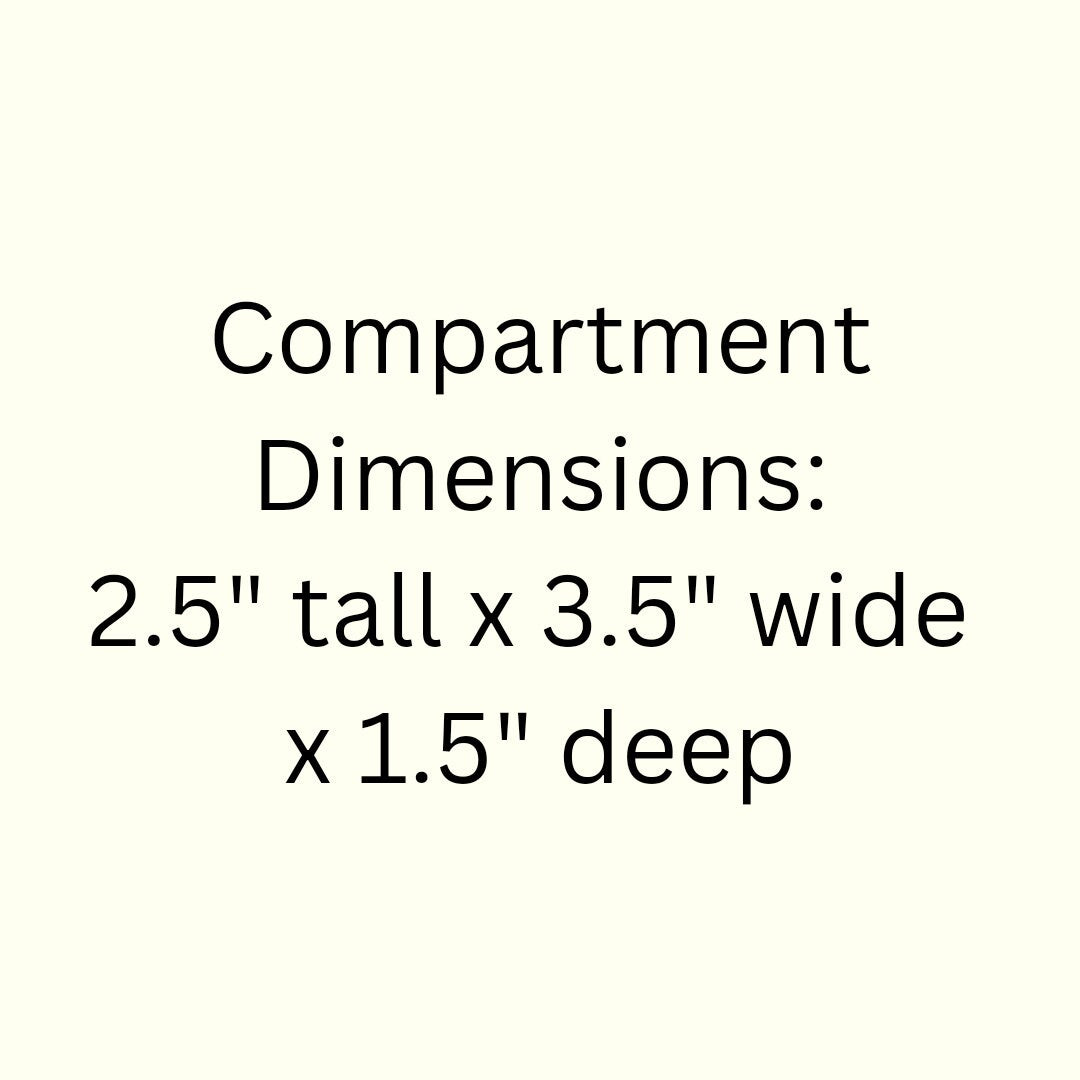 9 Compartment Wooden Display Shelf 2.5"x3.5"