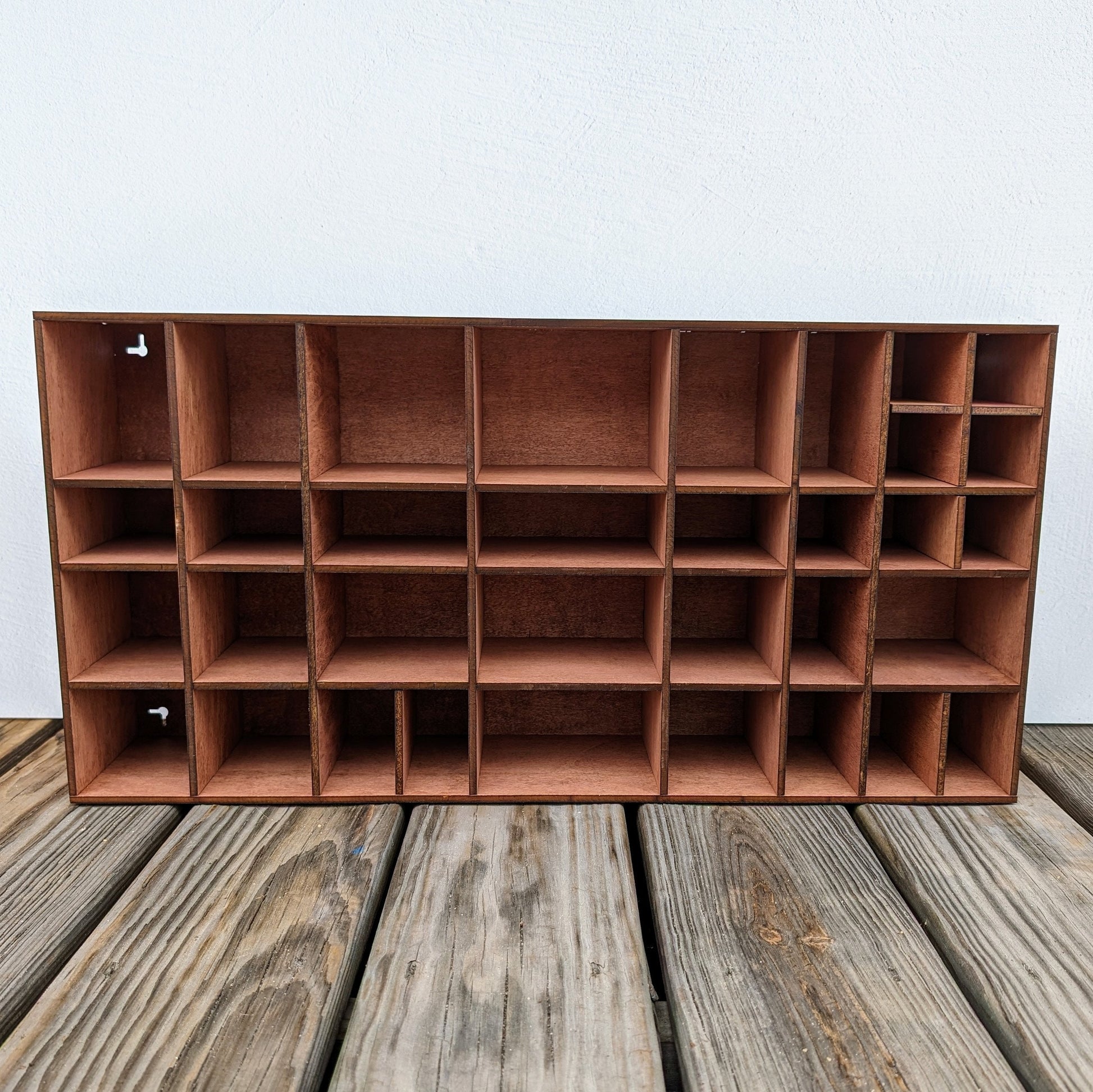 Shadow Box Wooden Display Shelf - Wall Cubby Shelf - Multiple Compartment Sizes - #3 - Trinket Shelf - Curio Cabinet