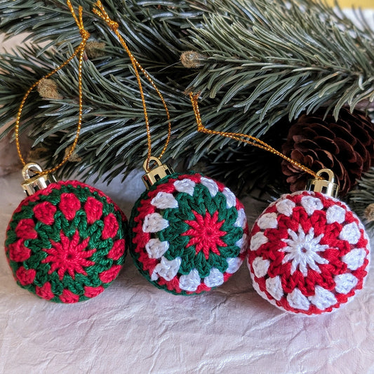Crochet Christmas Bauble - Boho Ornament - Knit Christmas Ornament - Ornament Gift - Custom Ornament - Christmas Decorations - Cottagecore