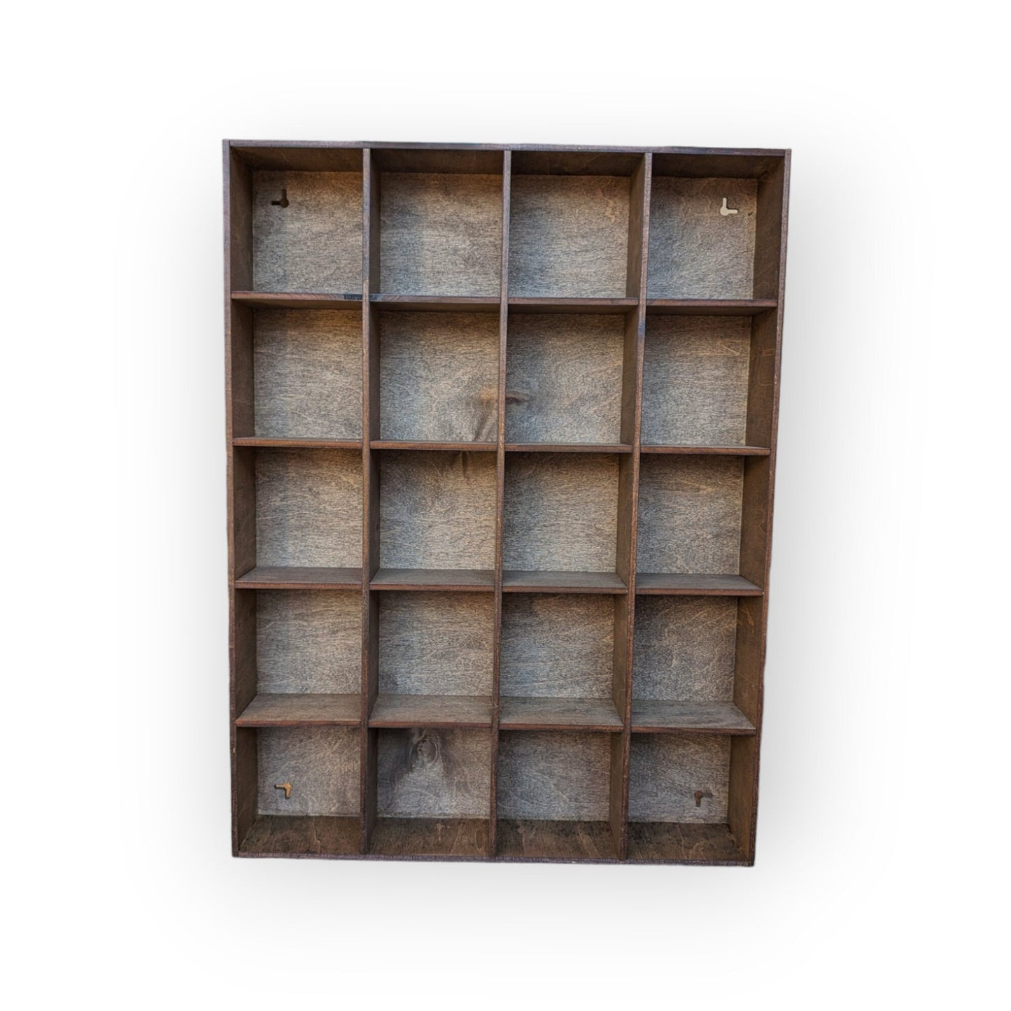 20 Compartment Wooden Display Shelf 3.75"x4"