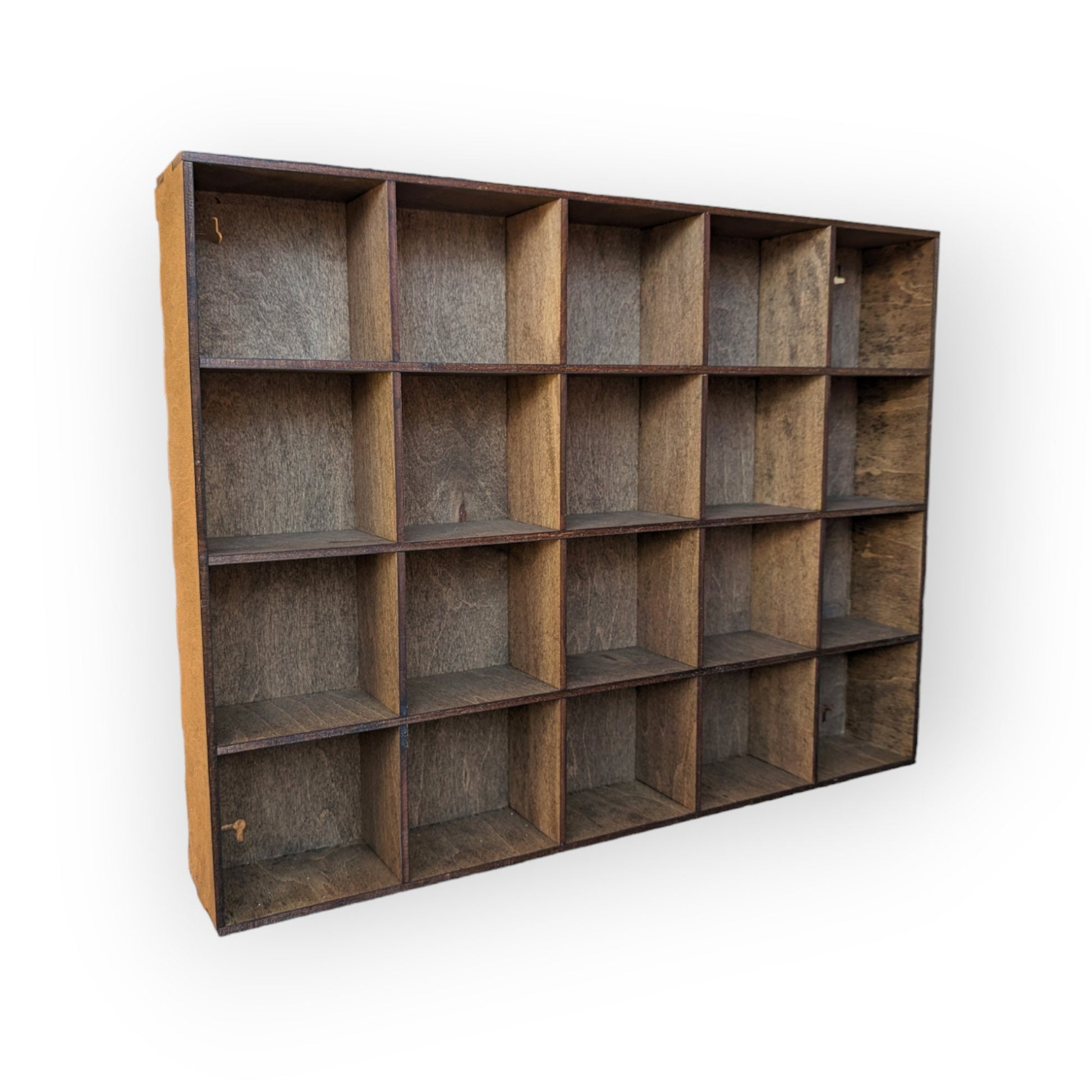 20 Compartment Wooden Display Shelf 3.75"x4"