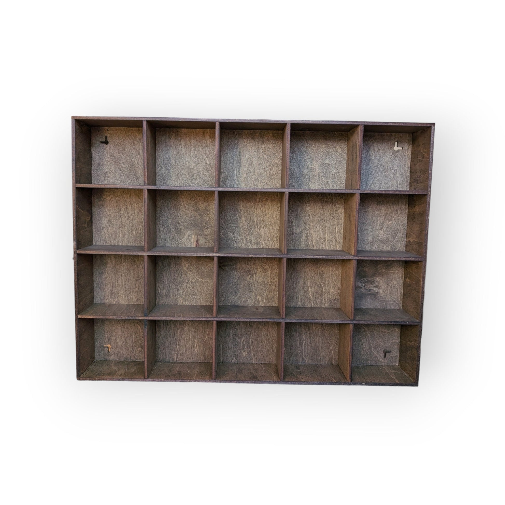 20 Compartment Wooden Display Shelf 3.75"x4"