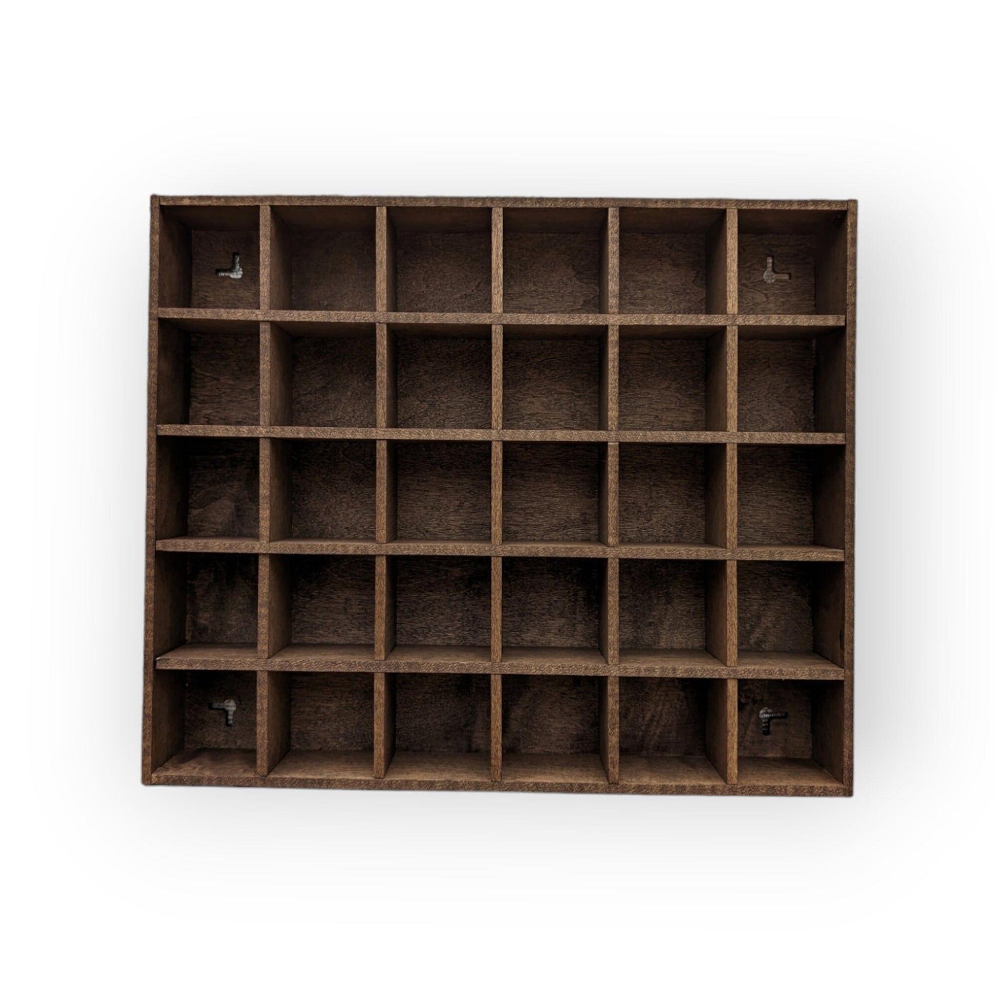 30 Compartment Wooden Display Shelf 2"X2"