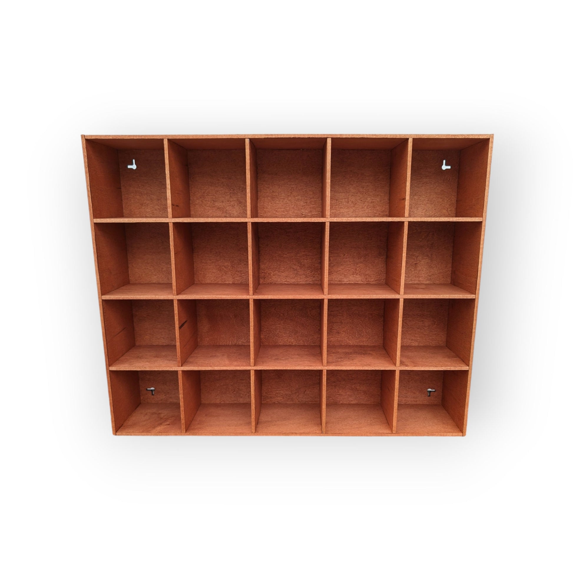20 Compartment Wooden Display Shelf - 4x4 - Trinket Shelf - Curio Cabinet