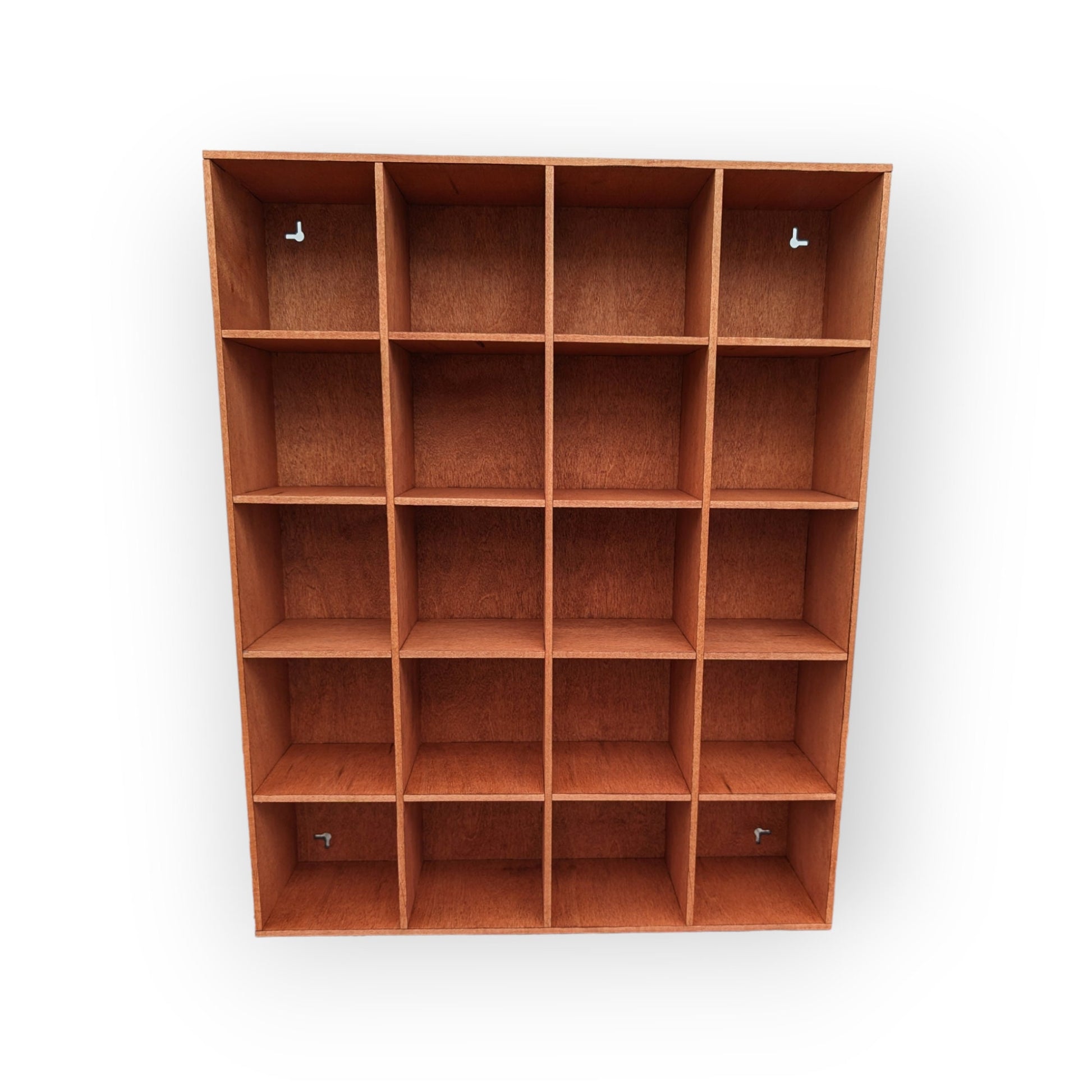20 Compartment Wooden Display Shelf - 4x4 - Trinket Shelf - Curio Cabinet