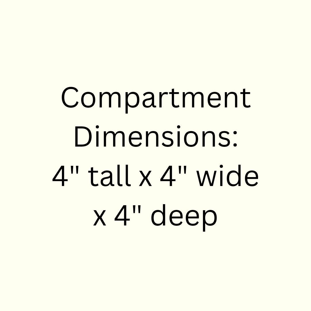 20 Compartment Wooden Display Shelf - 4x4 - Trinket Shelf - Curio Cabinet