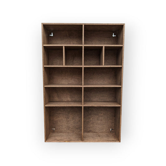 Shadow Box Wooden Display Shelf - Wall Cubby Shelf - Multiple Compartment Sizes - #9 - Trinket Shelf - Curio Cabinet