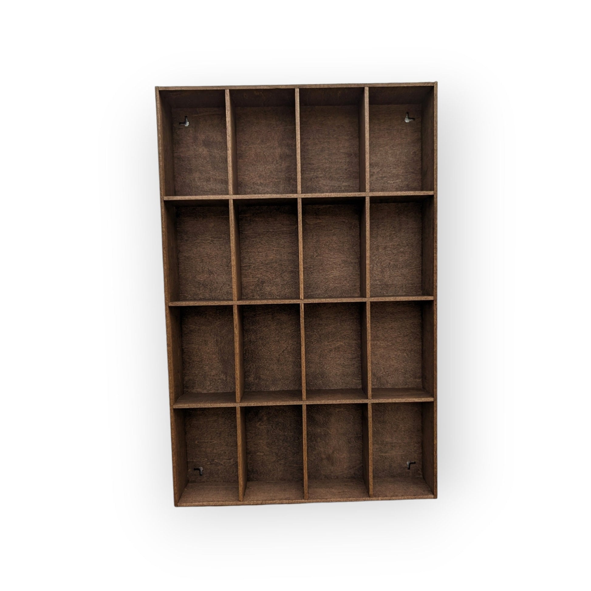 16 Compartment Wooden Display Shelf - 5.5x3.5 - Trinket Shelf - Curio Cabinet