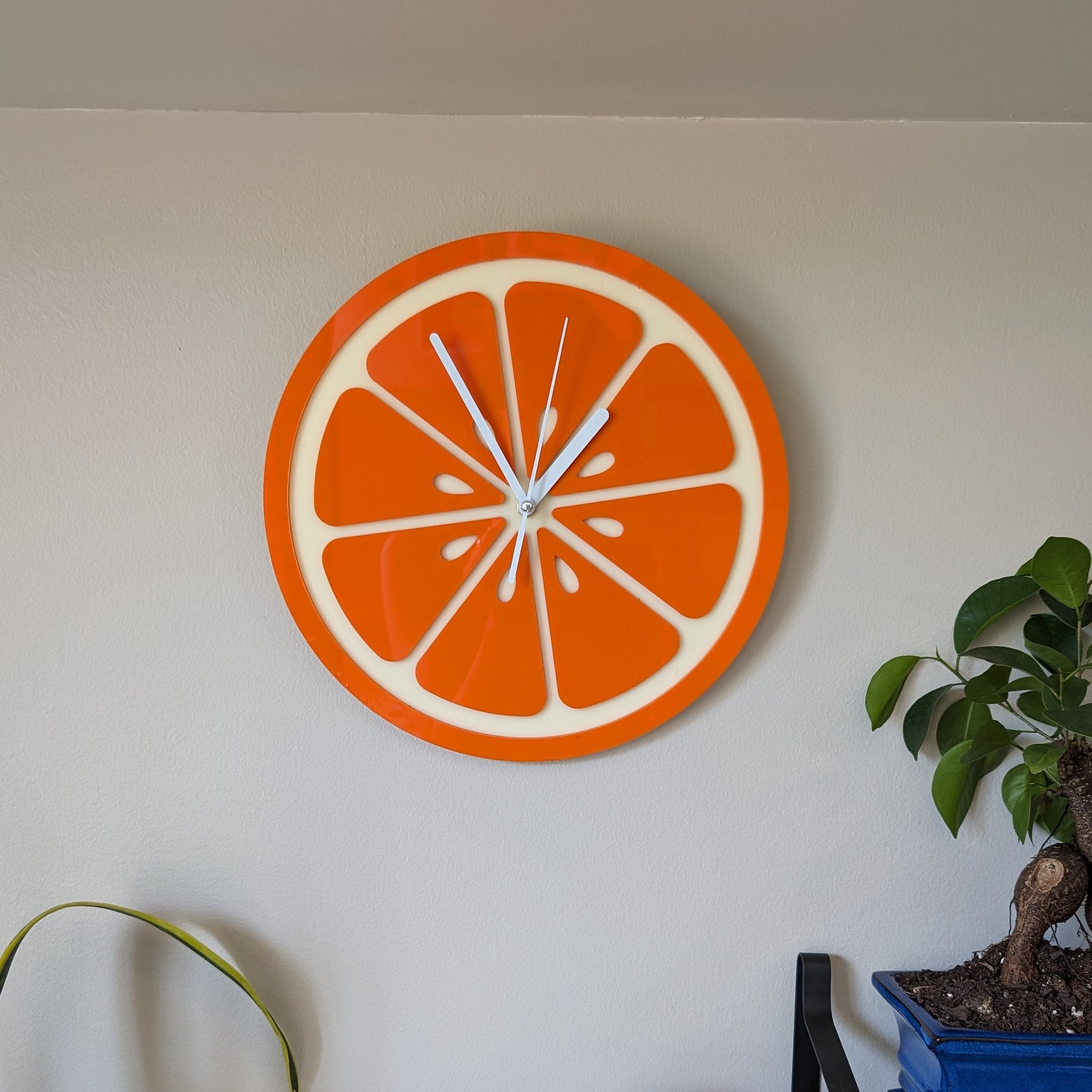 Acrylic Orange Slice Clock