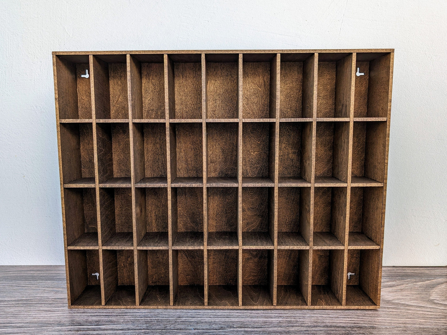 36 Compartment Wooden Display Shelf 2"x3.75"