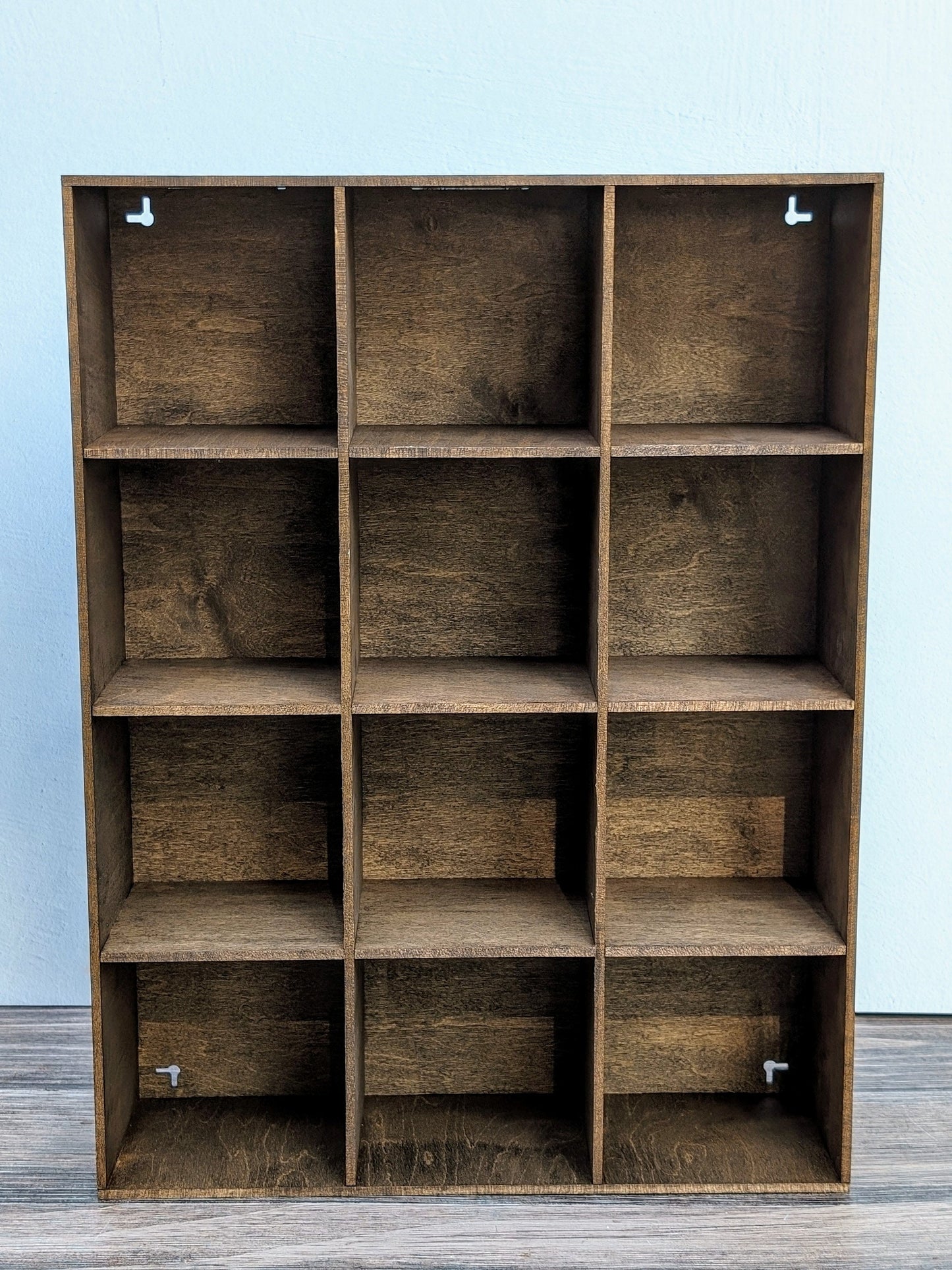 12 Compartment Wooden Display Shelf 5"x5"