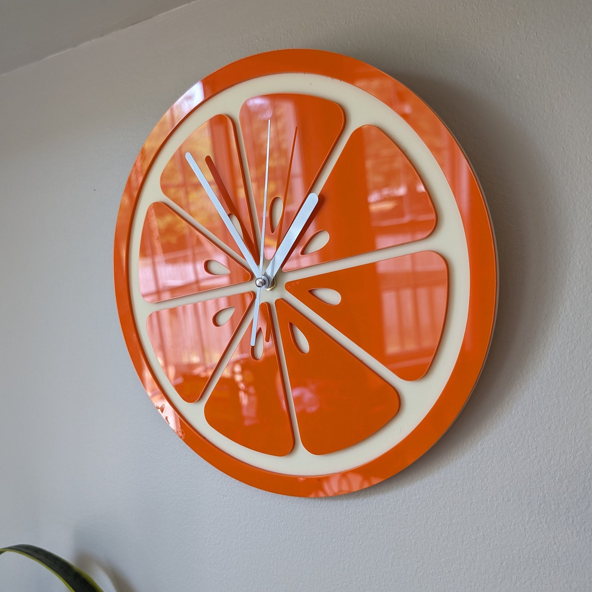 Acrylic Orange Slice Clock