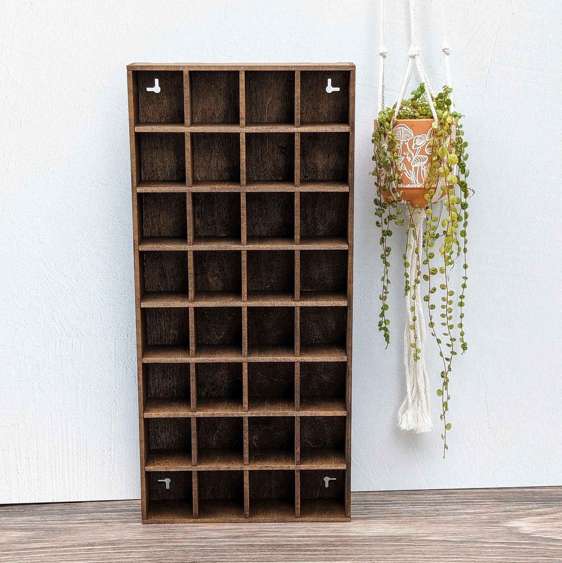 32 Compartment Wooden Display Shelf 2"x2.2"