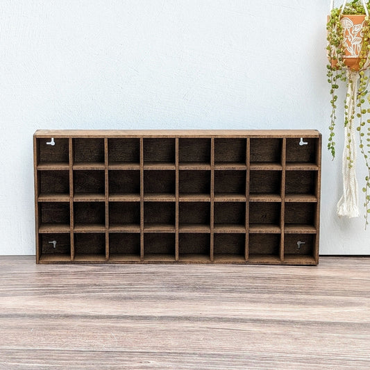 32 Compartment Wooden Display Shelf - 2x2.2 - Trinket Shelf - Curio Cabinet