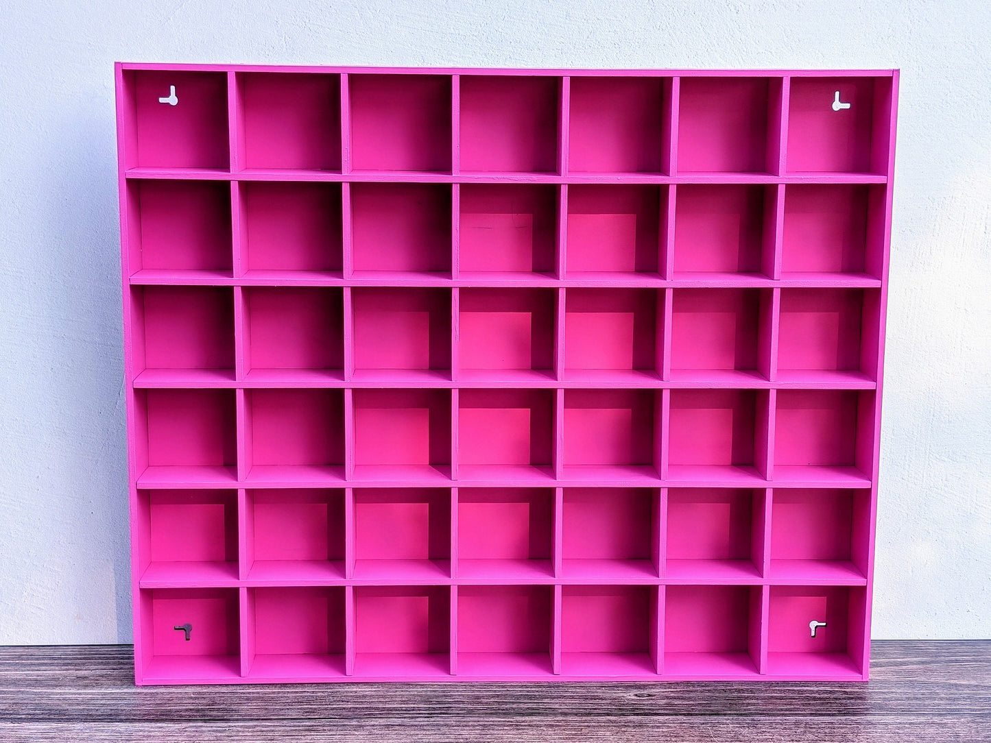 42 Compartment Wooden Display Shelf - 3x3 - Trinket Shelf - Curio Cabinet