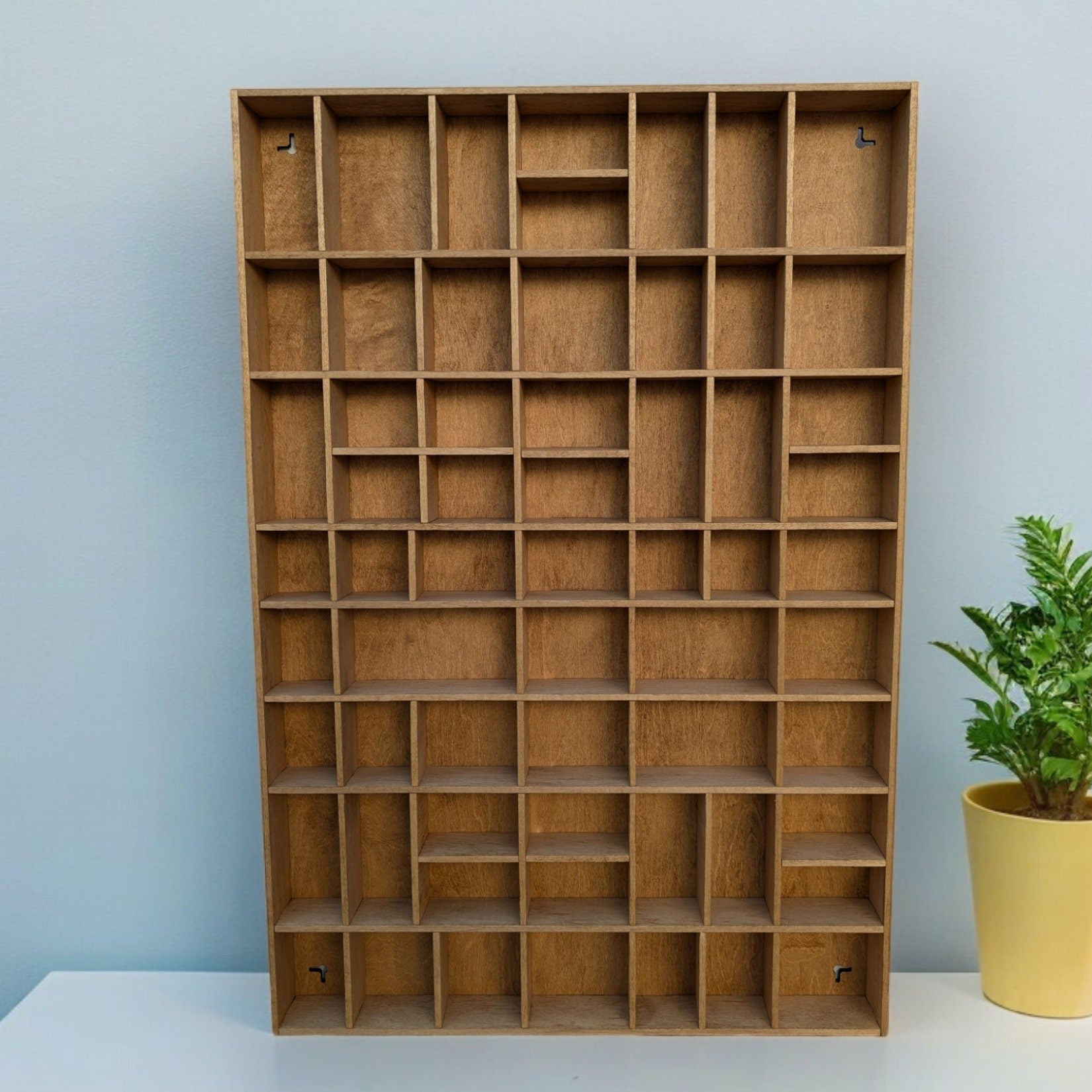 Shadow Box Wooden Display Shelf - Wall Cubby Shelf - Multiple Compartment Sizes - #12 - Trinket Shelf - Curio Cabinet