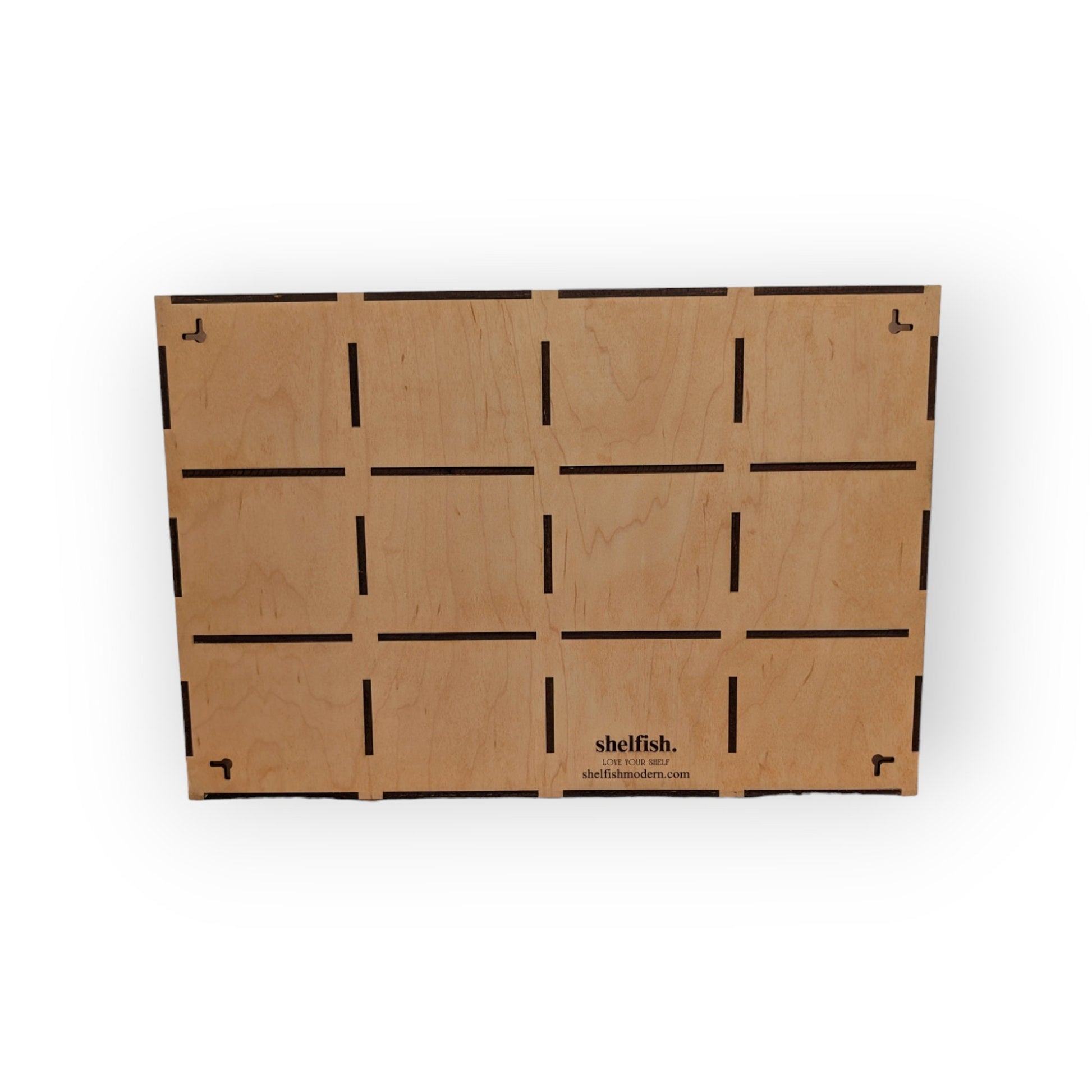 12 Compartment Wooden Display Shelf 4"x4.5"