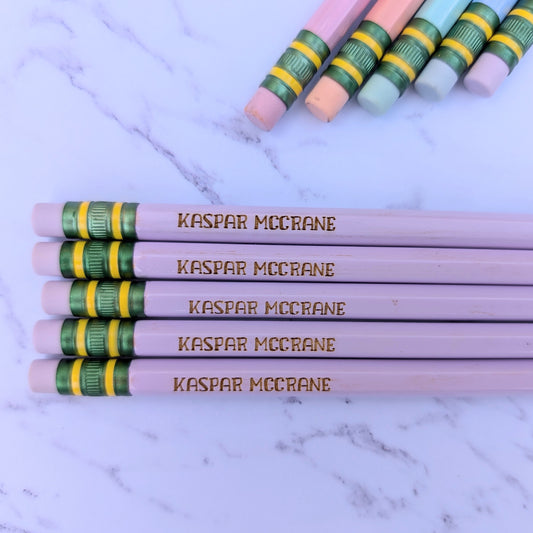 Personalized Gold Filled Pastel Pencils