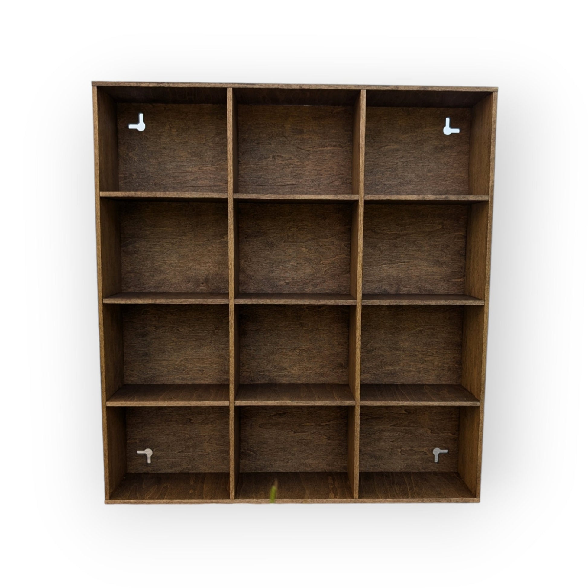 12 Compartment Wooden Display Shelf- 5x4 - Trinket Shelf - Curio Cabinet