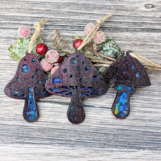 Set of 3 Mushroom Ornaments