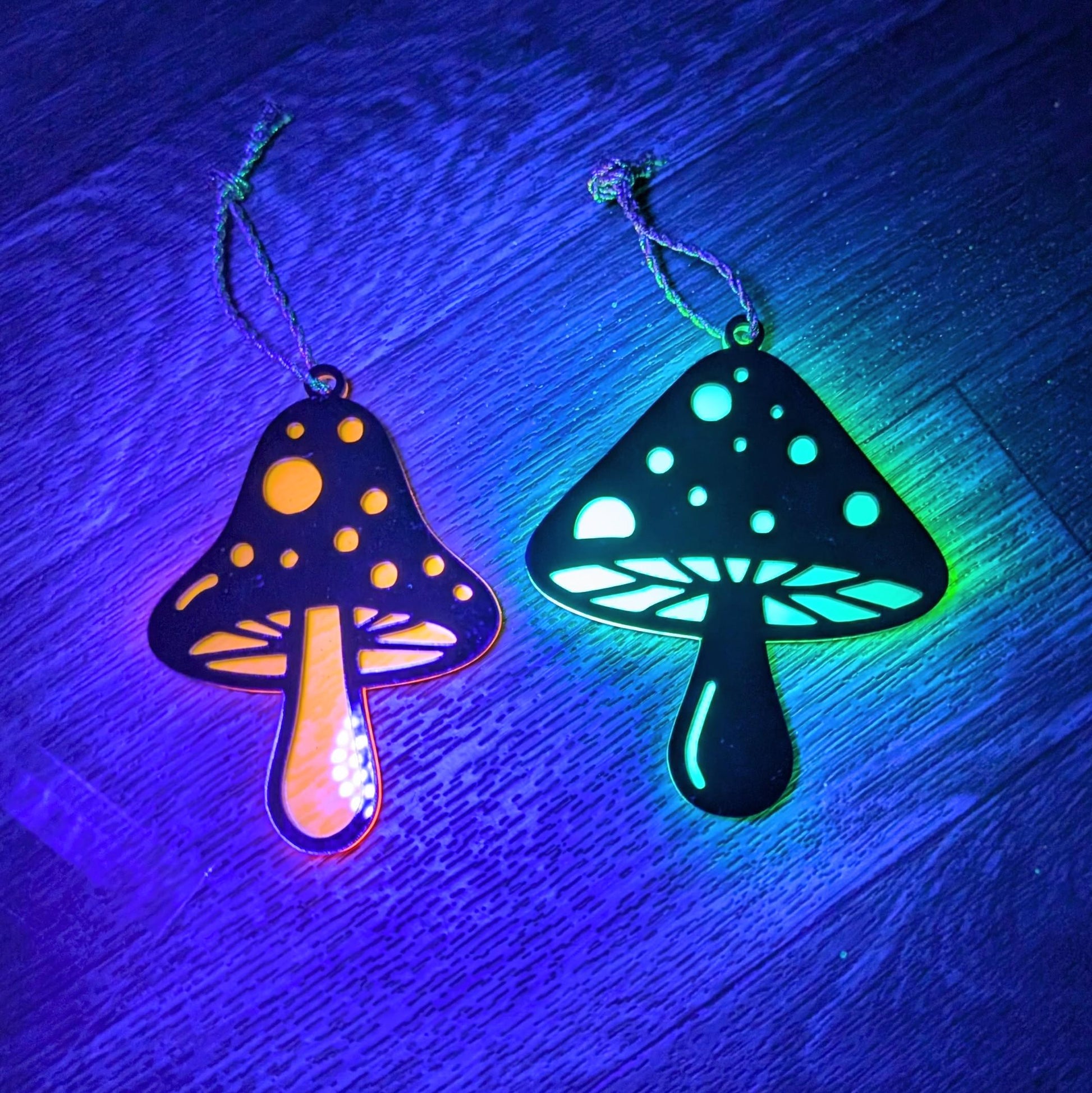 Set of 3 Mushroom Ornaments