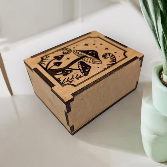 Custom Mushroom Wooden Display Box