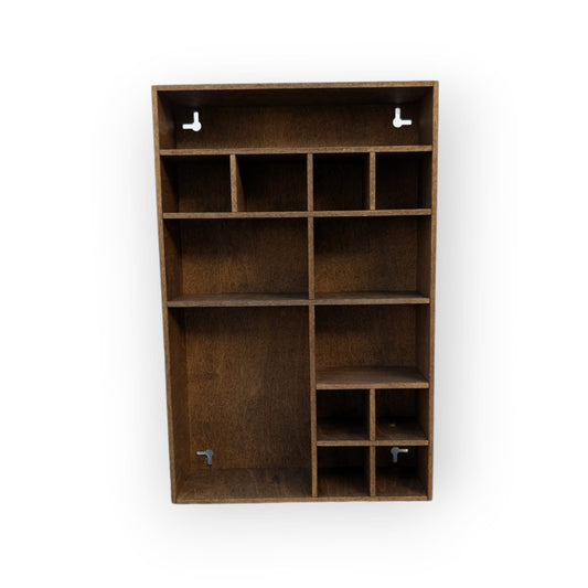 Shadow Box Wooden Display Shelf - Wall Cubby Shelf - Multiple Compartment Sizes - #4b - Trinket Shelf - Curio Cabinet