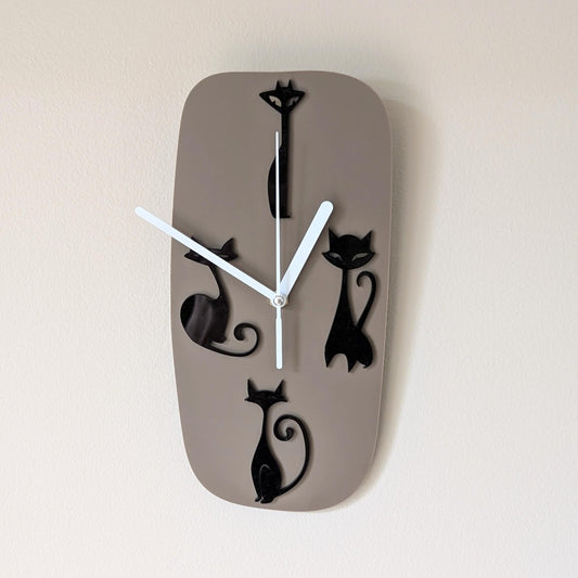 Mid Century Retro 50s Style Cat Clock
