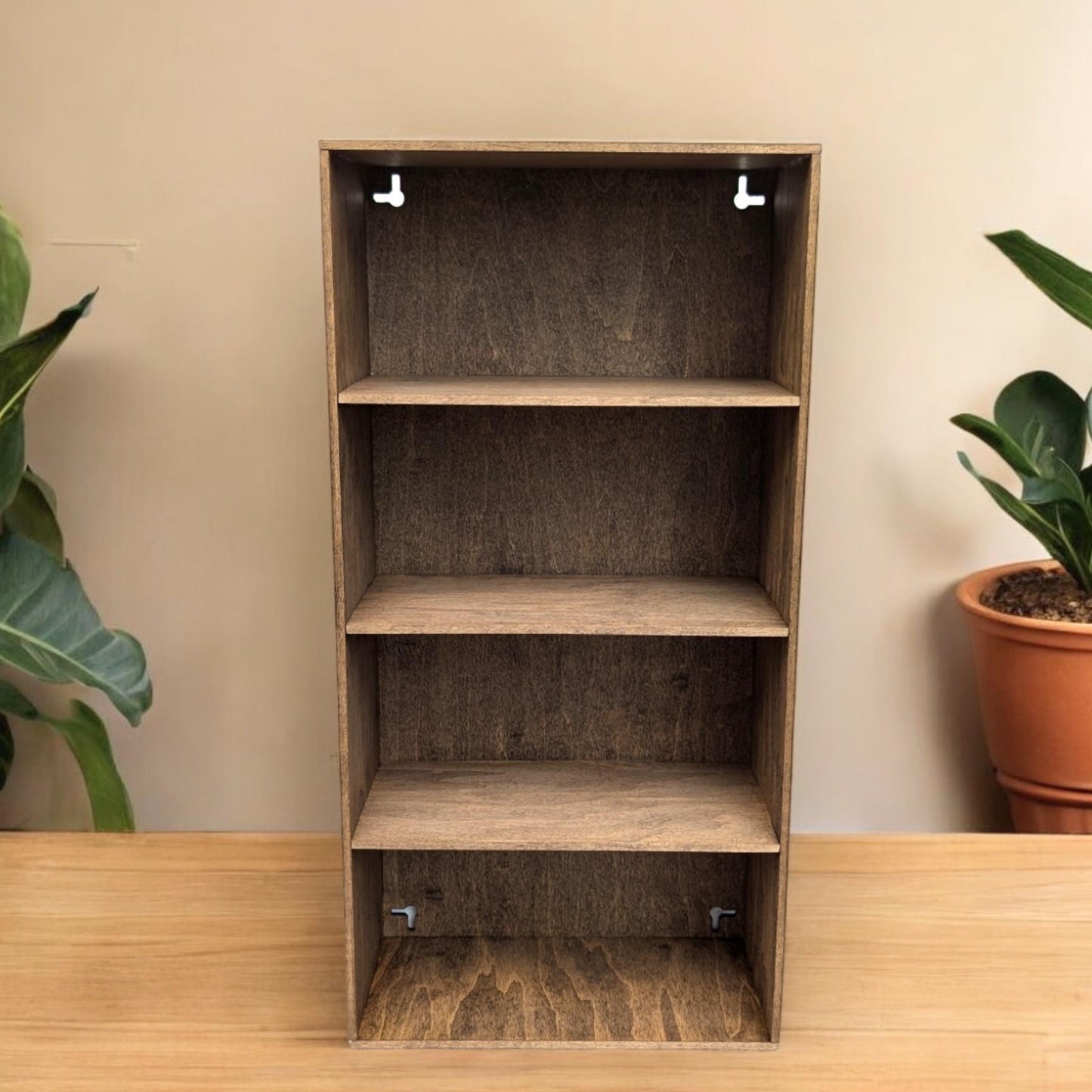 4 Compartment Wooden Display Shelf 5"x10"