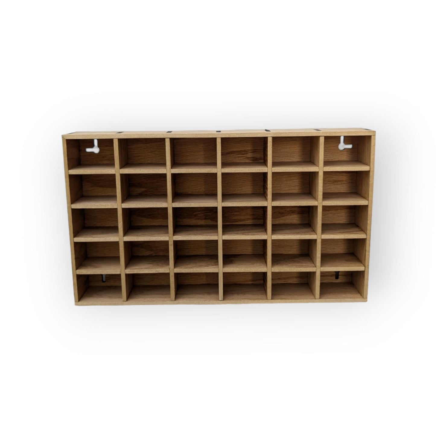 30 Compartment Wooden Display Shelf - Trinket Shelf - Curio Cabinet- Knick Knack Collection Display - Printer Tray -Figure Organizer Display