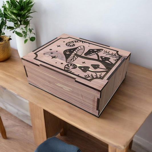 Custom Mushroom Wooden Display Box